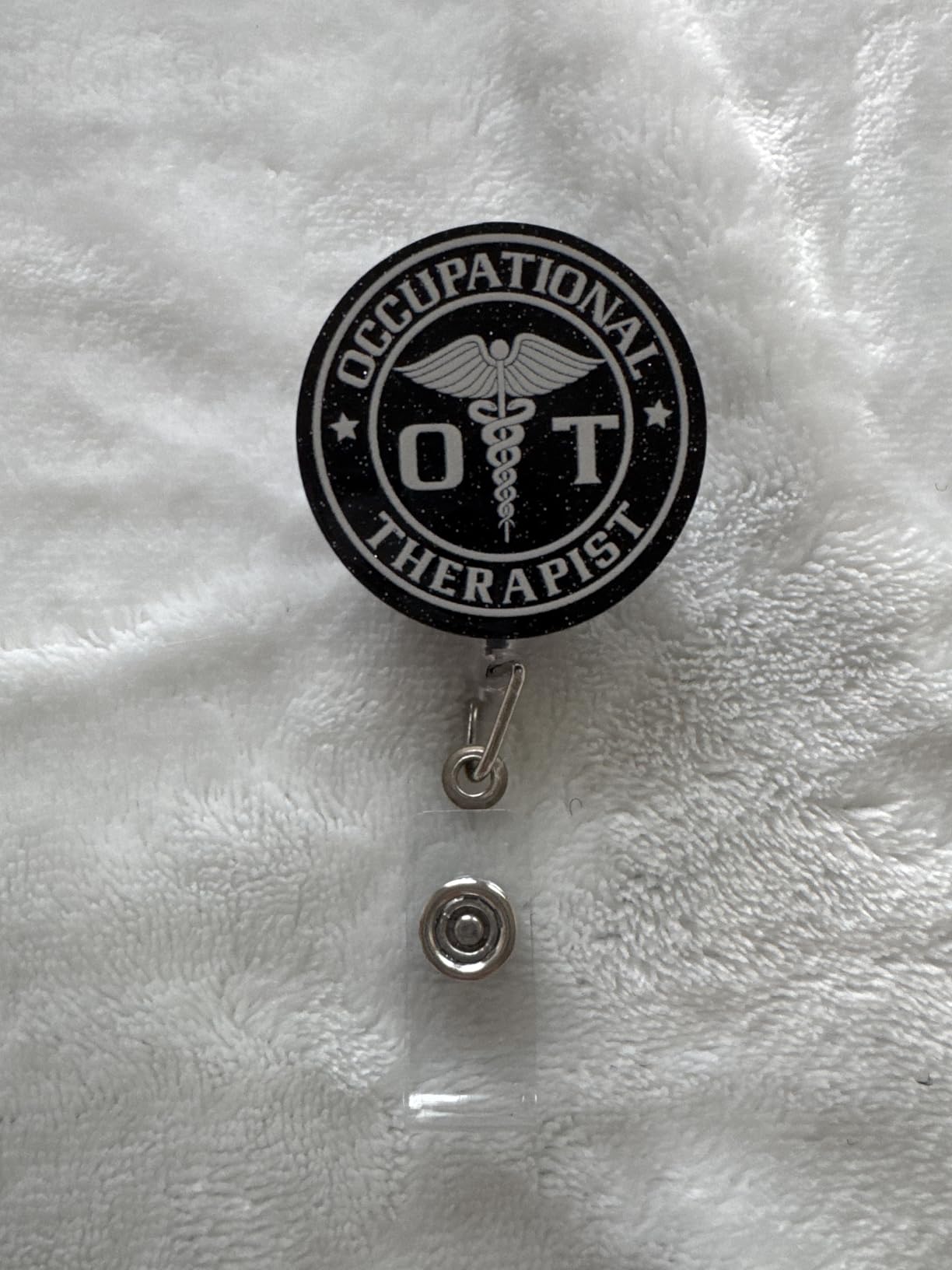 Surgical Tech in Progress Badge Reel Retractable, CST Student Acrylic Badge Reel for Work customer photo 1