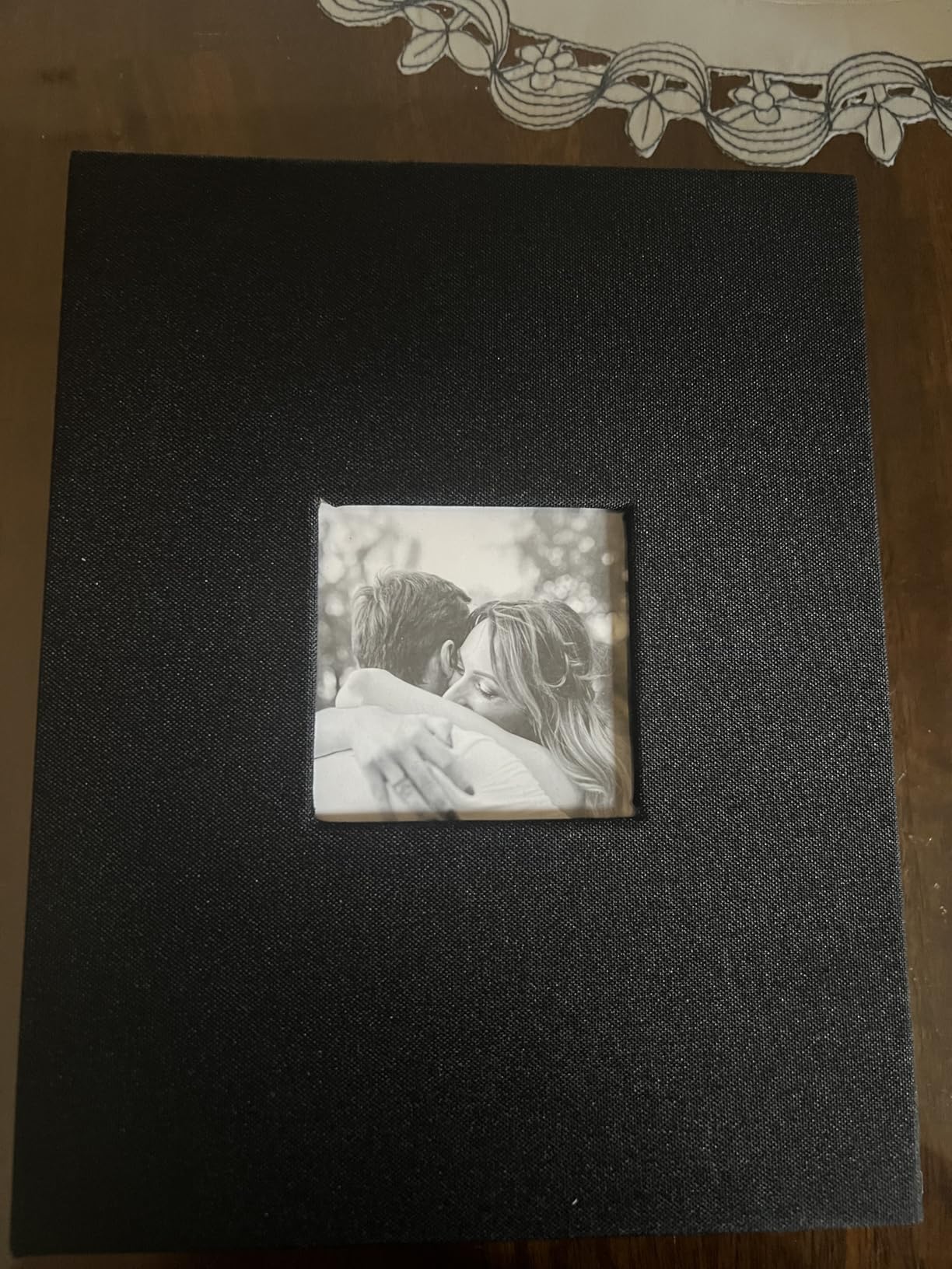 4x6 Slip In Photo Album Holds 200 Pockets Cloth Cover Beige | DIY cover window, Acid free pages, PVC free pockets, Family Travel Wedding, Gift ready customer photo 1
