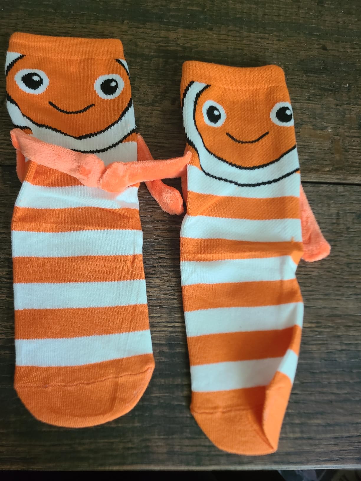 Funny Fish Magnetic Socks That Holding Hand for Women Men | Novelty Wacky Animal Socks for Adults, Xmas Gag Gifts, Clownfish Socks for Christmas Holidays customer photo 1