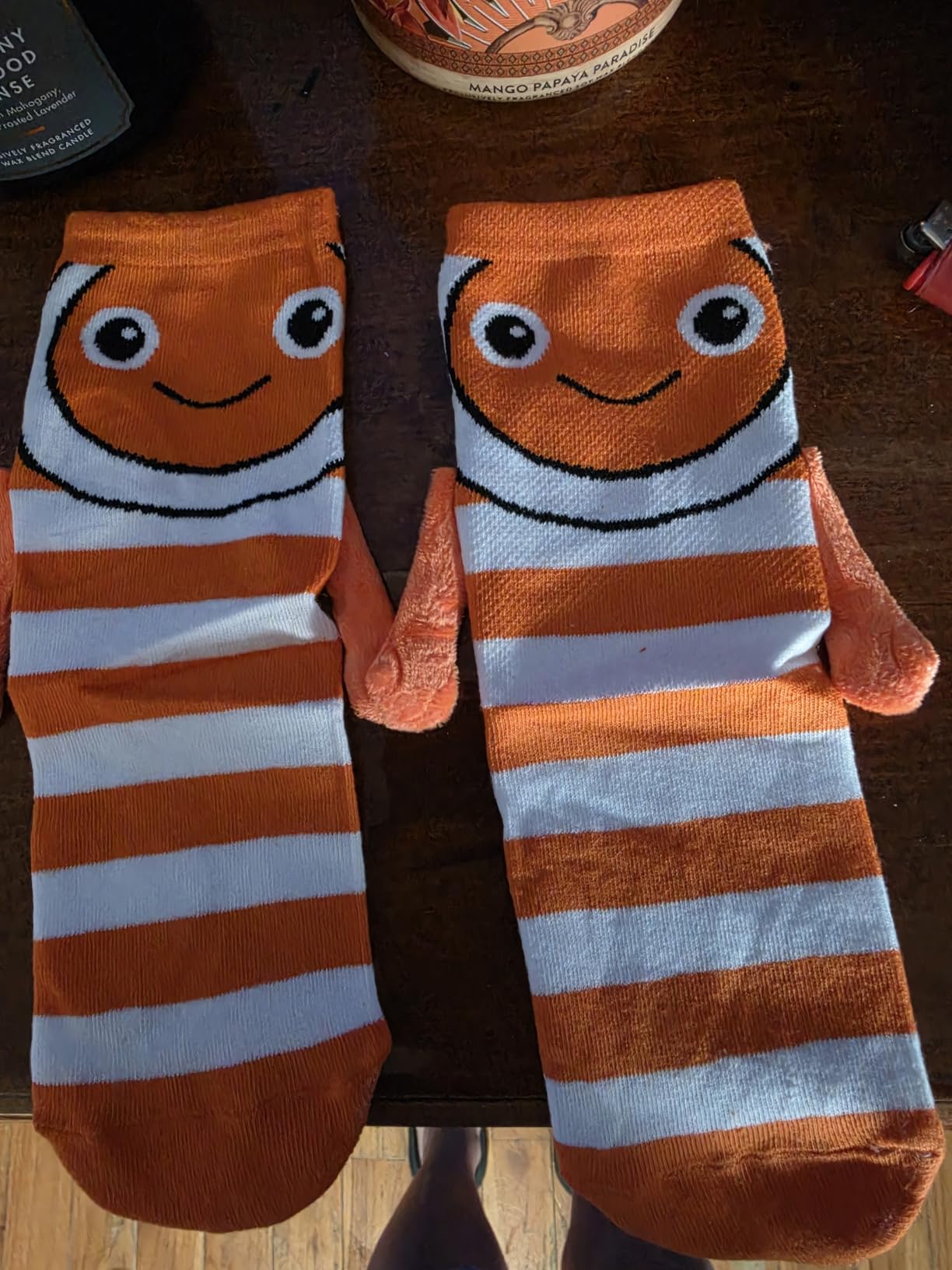 Funny Fish Magnetic Socks That Holding Hand for Women Men | Novelty Wacky Animal Socks for Adults, Xmas Gag Gifts, Clownfish Socks for Christmas Holidays customer photo 2