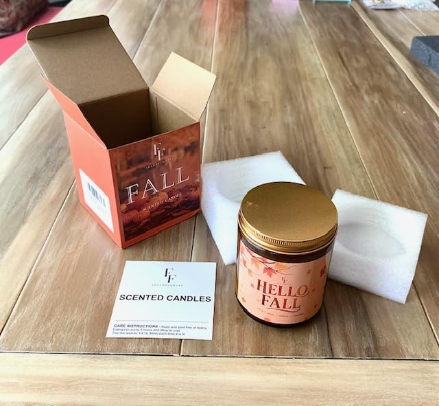 Cozy Fall Candles, Pumpkin Spice Scented | 7oz Soy Wax Autumn Fragrance, Fall Decor and Gifts for Hostesses, Friends, Thanksgiving, and Housewarming customer photo 1