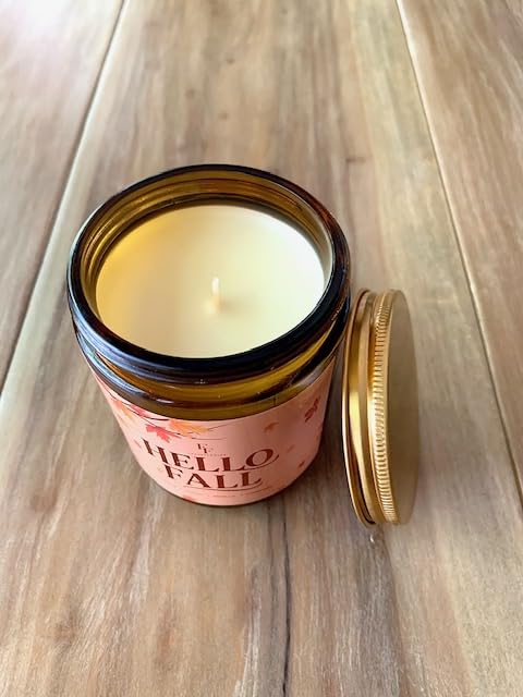 Cozy Fall Candles, Pumpkin Spice Scented | 7oz Soy Wax Autumn Fragrance, Fall Decor and Gifts for Hostesses, Friends, Thanksgiving, and Housewarming customer photo 2