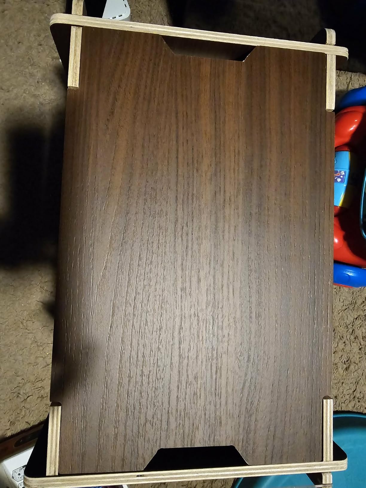 Wooden Comic Book Storage Box with Display | Fits 130+ Bagged & Boarded Comics or 60+ Toploaders, Walnut customer photo 1