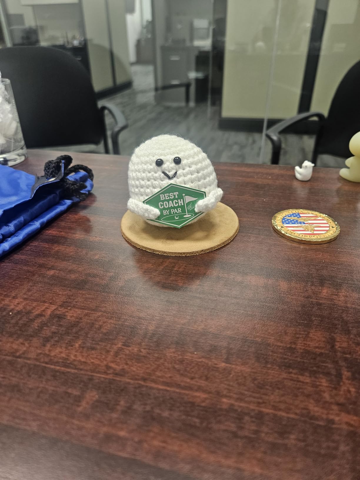 Son in Law Golf Gifts - Gifts for Son in Law Christmas | Crochet Golf Ball for Future Son-in-Law Birthday Wedding Fathers Day From Mother in Law Father in Law, Best Son in Law by Par customer photo 1