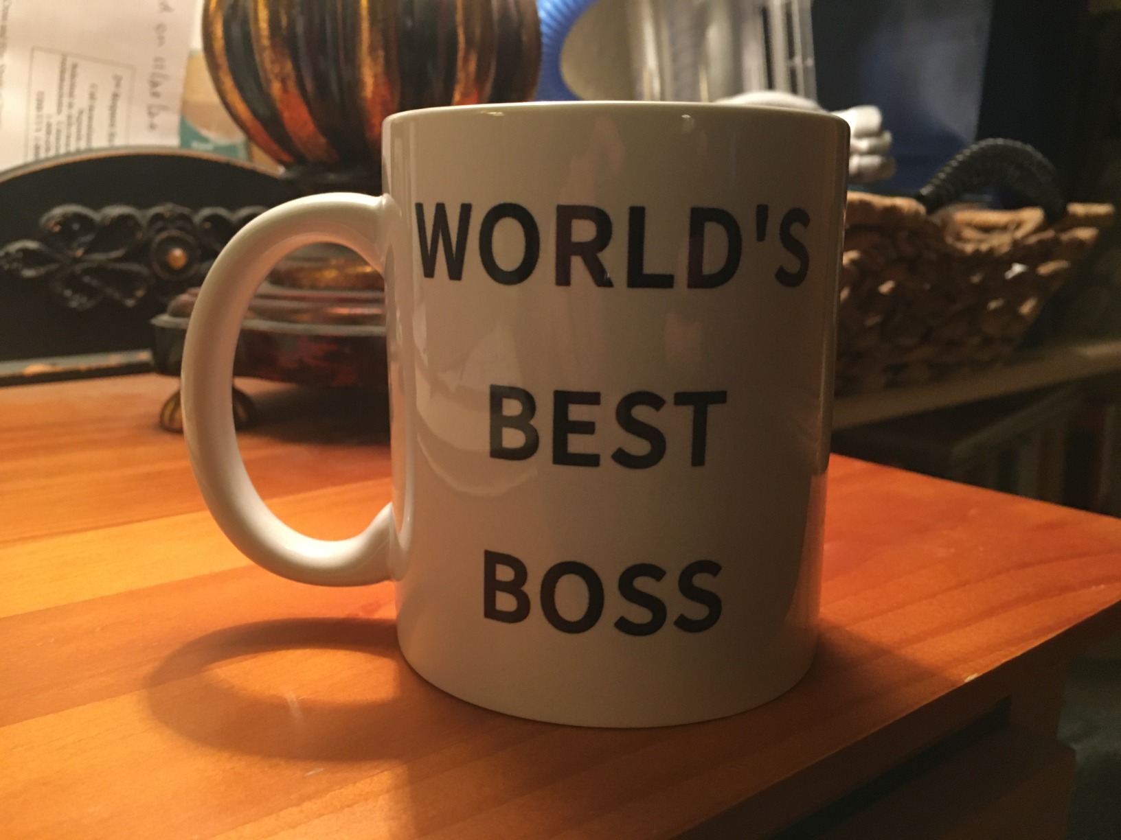 Worlds Best Boss Mug for Managers and Coworkers, Funny Boss Gift Cup | 11Oz Bpa-Free Ceramic; Double-Sided Print; Microwave & Dishwasher Safe customer photo 1