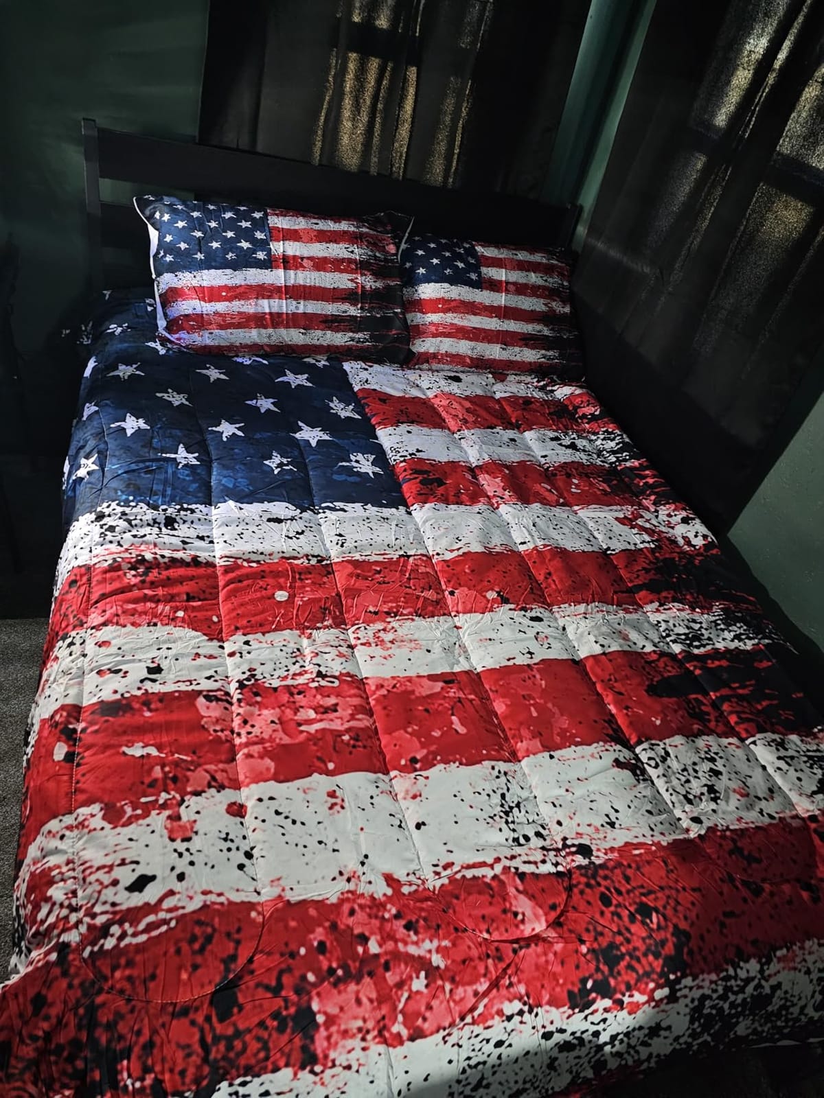 kxry 1776-2026 Eagle 250 Years US Flag 3Pcs Patriotic Comforter Set Full customer photo 2