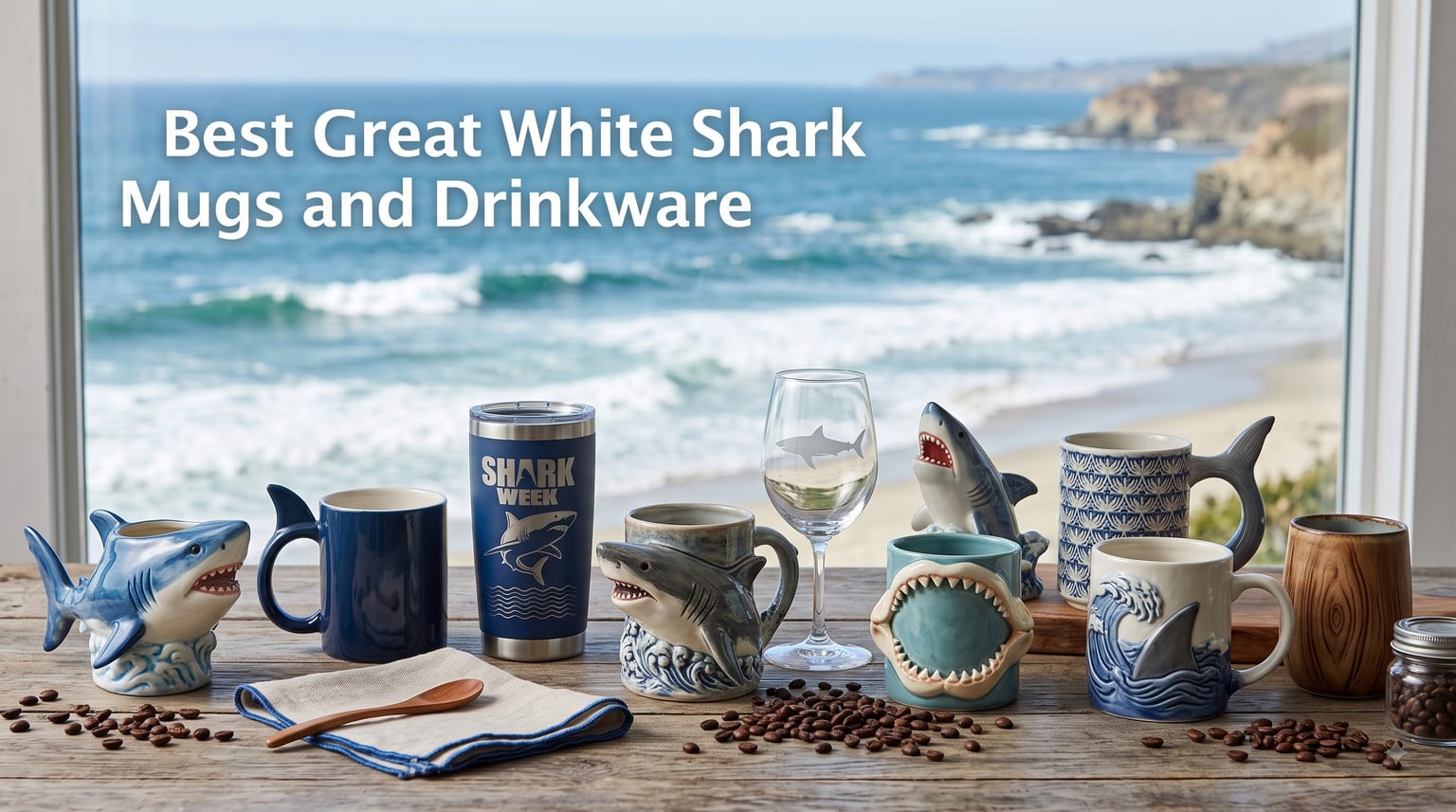 Best Great White Shark Mugs and Drinkware