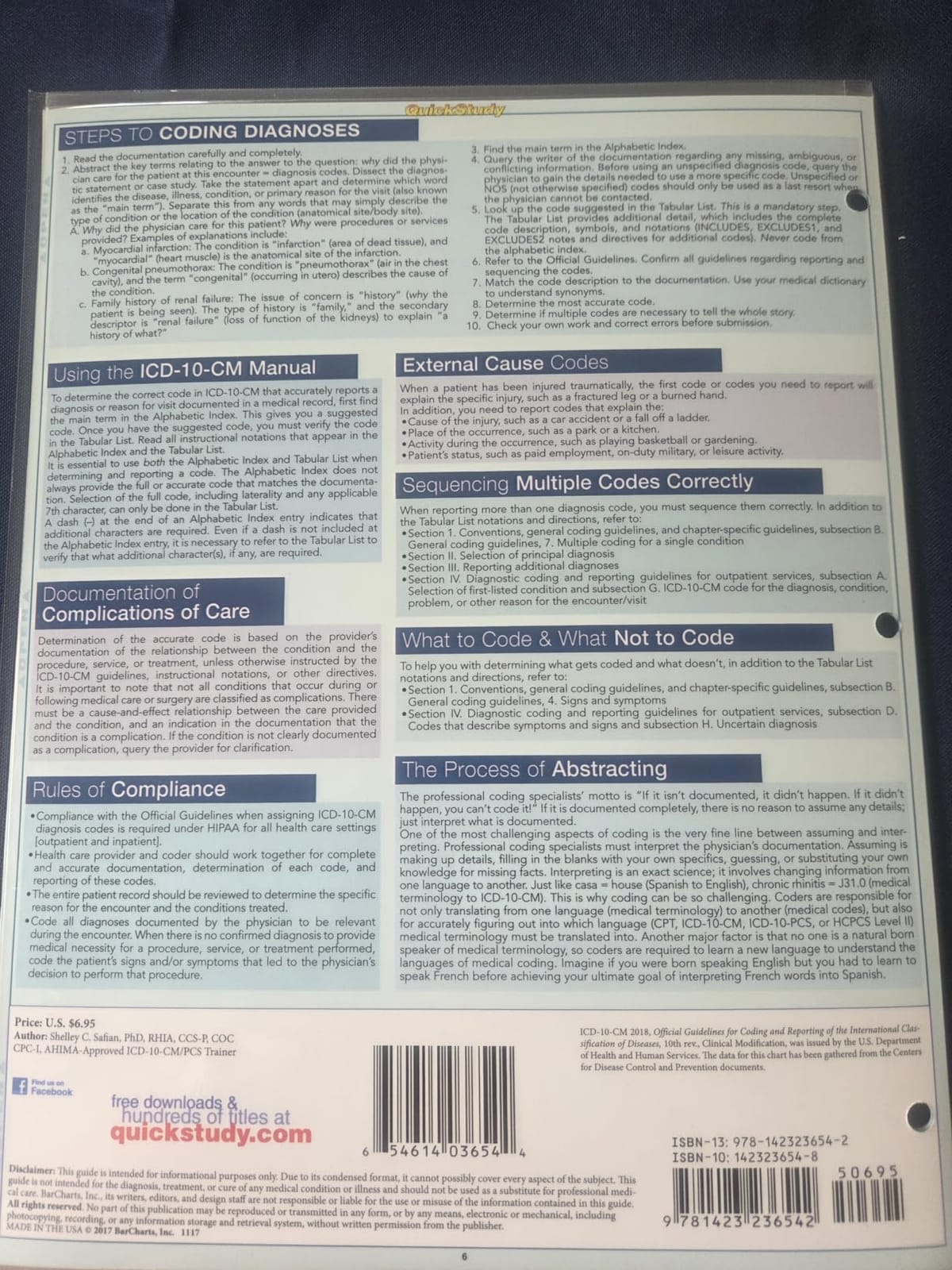 Medical Coding ICD-10-CM: a QuickStudy Laminated Reference Guide customer photo 2
