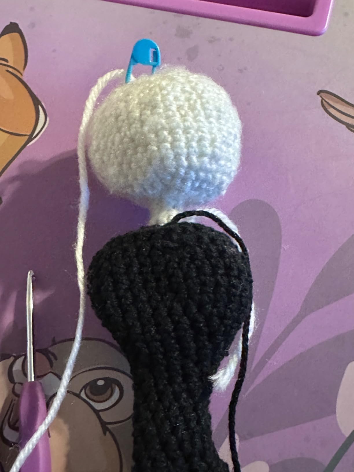 Disney Tim Burton's The Nightmare Before Christmas Crochet - Jack Skellington Amigurumi - Yarn, Safety Eyes, Crochet Hook and Instructional Booklet - ... Fans - Officially Licensed (Crochet Kits) customer photo 2