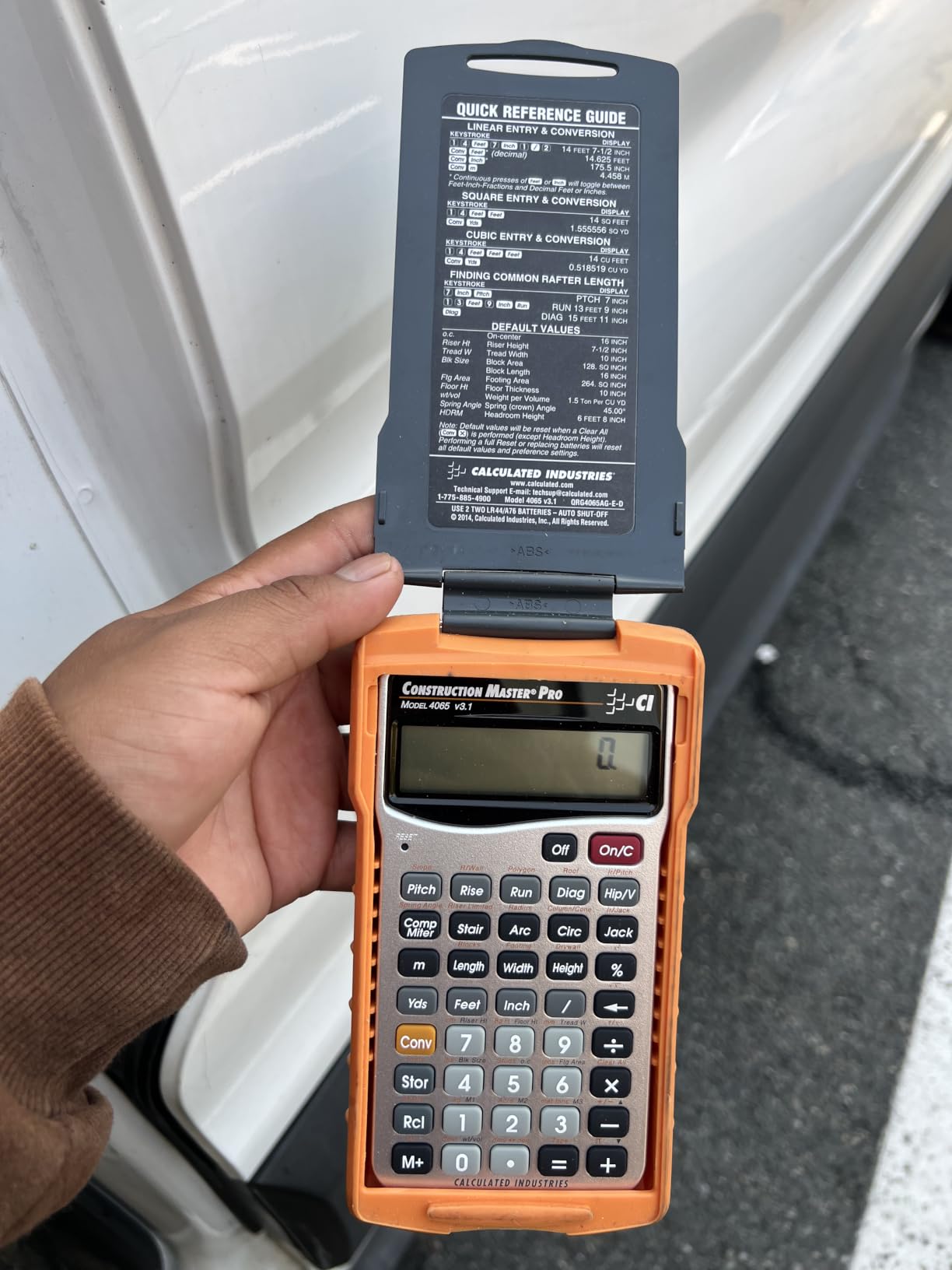 Calculated Industries 4065 Construction Master Pro Advanced Construction Math Feet-inch-Fraction Calculator for Contractors, Estimators, Builders, Framers, Remodelers, Renovators and Carpenters customer photo 1
