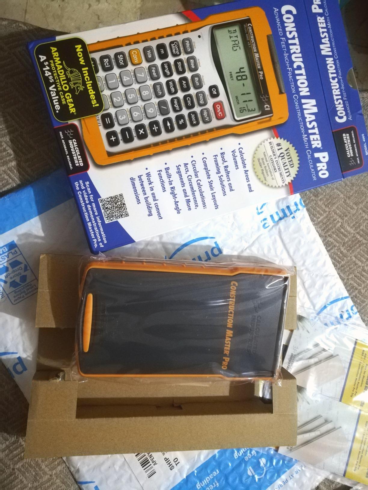 Calculated Industries 4065 Construction Master Pro Advanced Construction Math Feet-inch-Fraction Calculator for Contractors, Estimators, Builders, Framers, Remodelers, Renovators and Carpenters customer photo 2