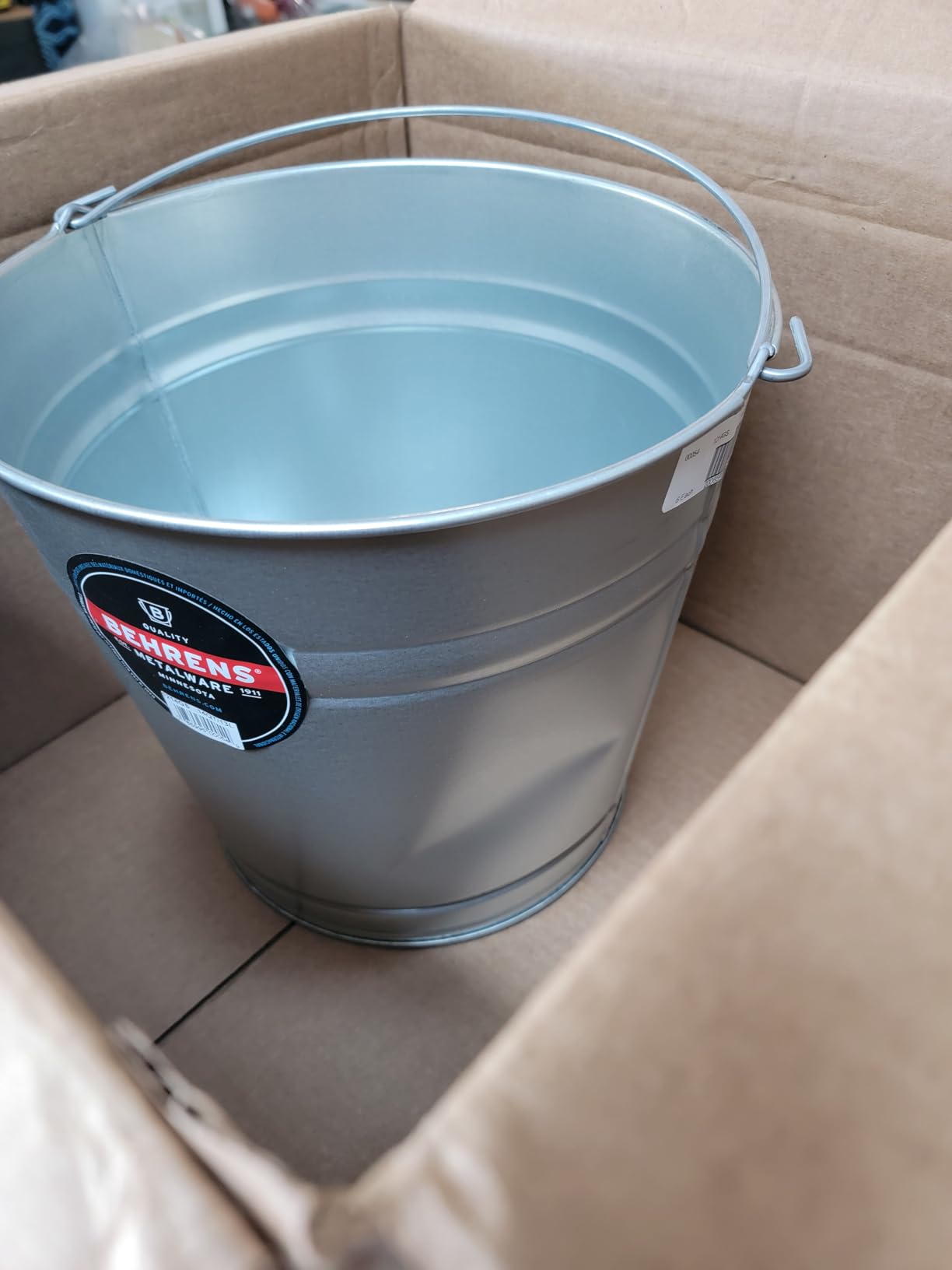 Behrens 1214GS Galvanized Steel Utility Pail, 14-Quart, Gray customer photo 1