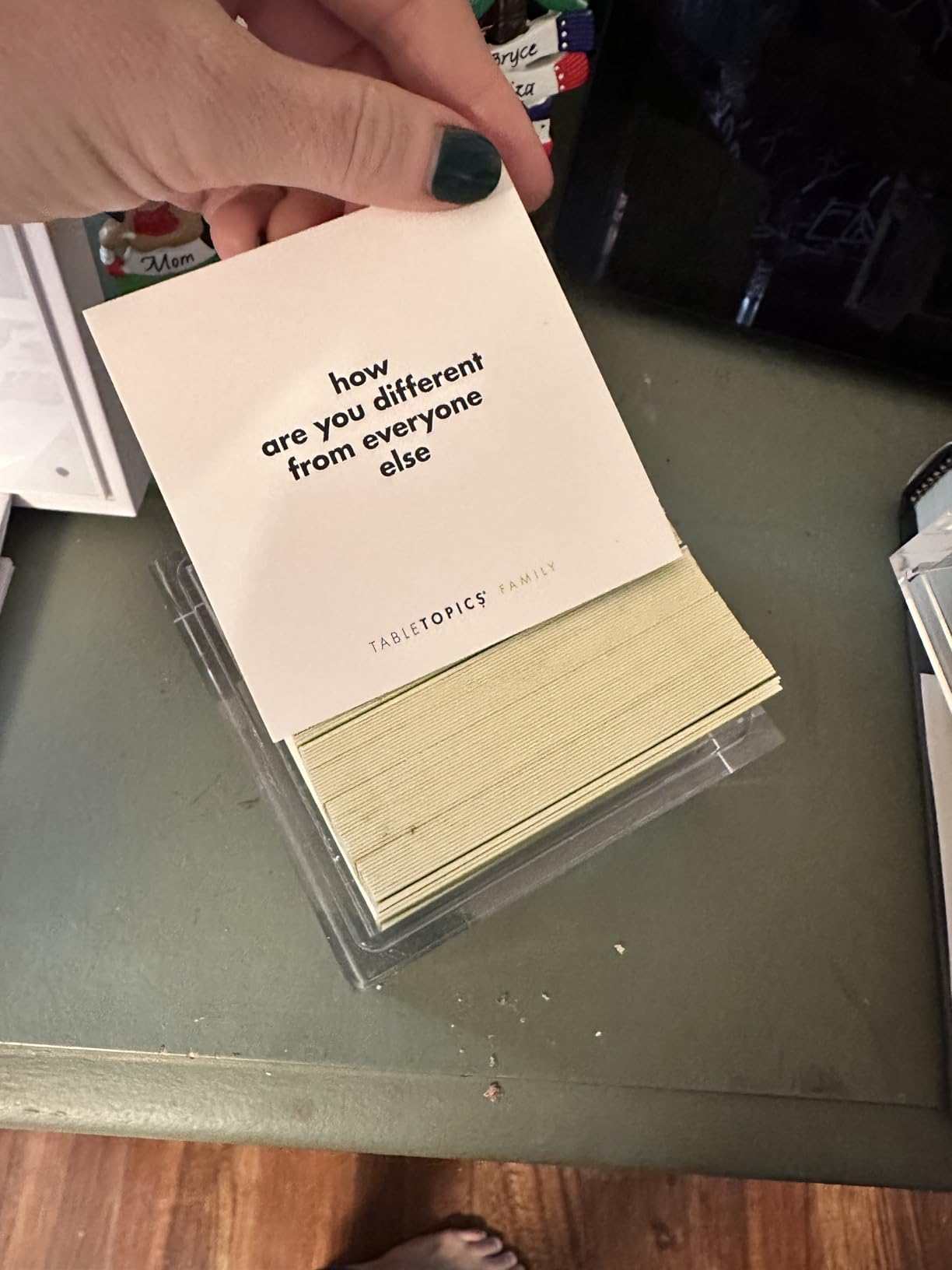TableTopics Family Conversation Cards for Kids & Parents with 135 Questions for Fun & Connection at Dinnertime, Game Night, & Classrooms customer photo 1