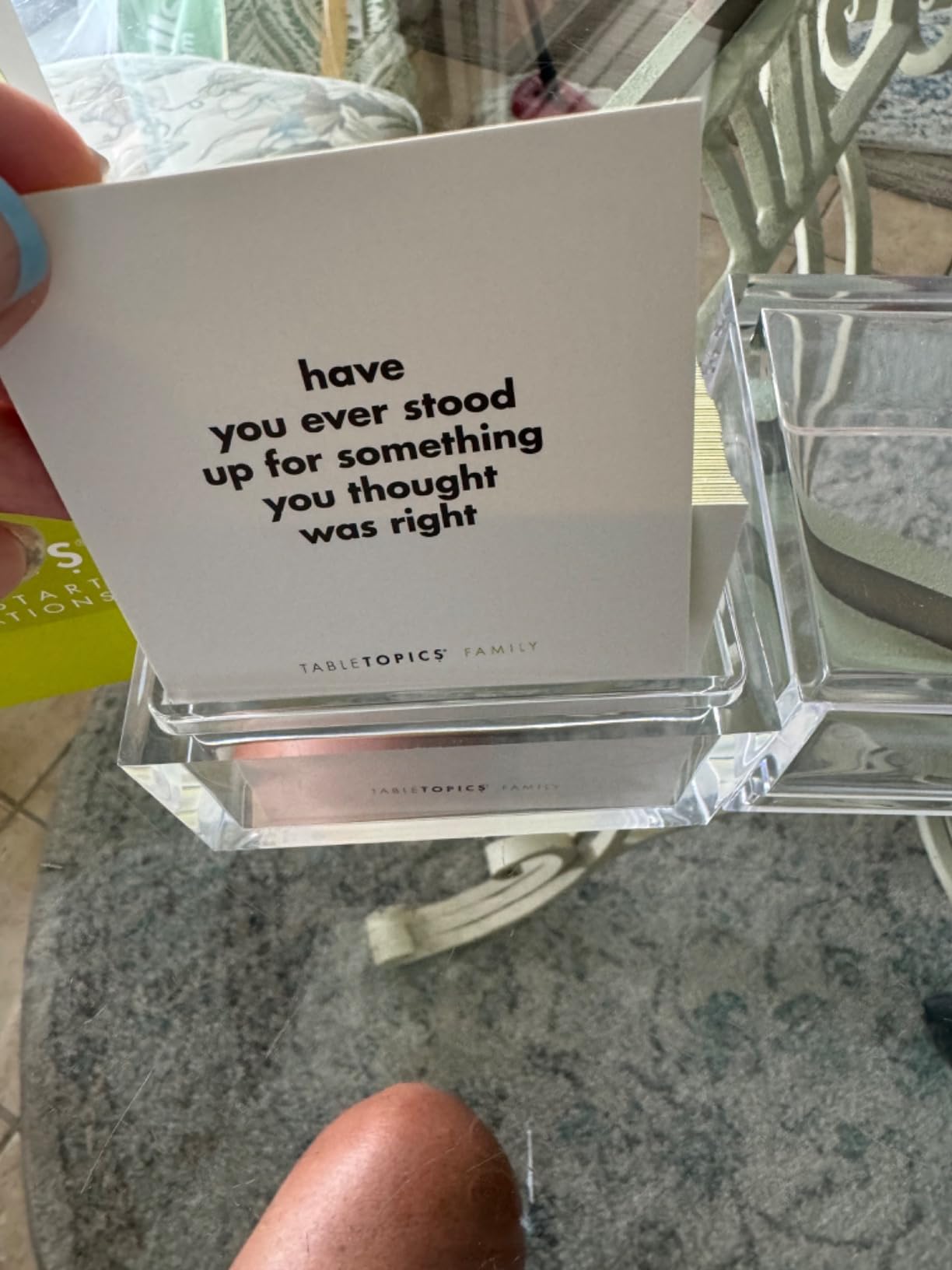 TableTopics Family Conversation Cards for Kids & Parents with 135 Questions for Fun & Connection at Dinnertime, Game Night, & Classrooms customer photo 2