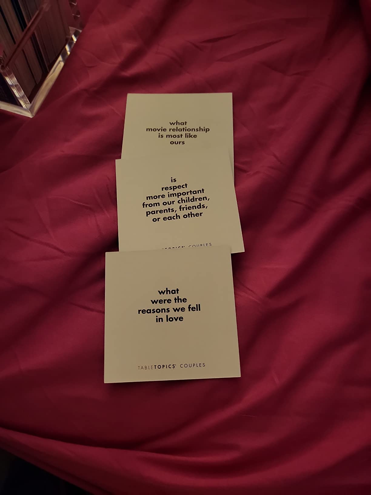 TableTopics Couples Conversation Starter Card Game for Romantic Partners - 135 Questions for Date Nights, Reconnecting, & Strengthening the Relationship, Gift for Couples, Weddings, Anniversaries customer photo 2