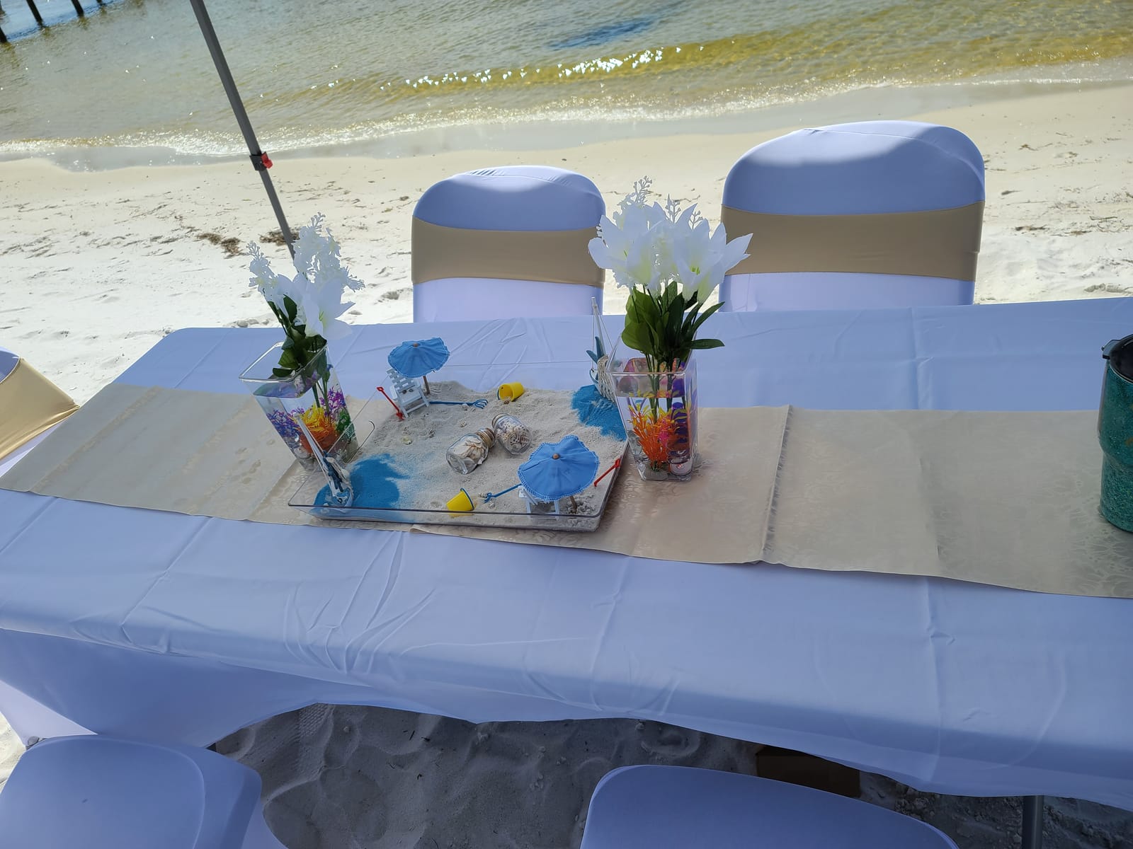 Executive Sandbox - Beach Break - Mini Desktop Set - Stress Relieving Office Decor - Includes 5” x 5” Sandbox,10 Island Accessories, and Fine Sand customer photo 2