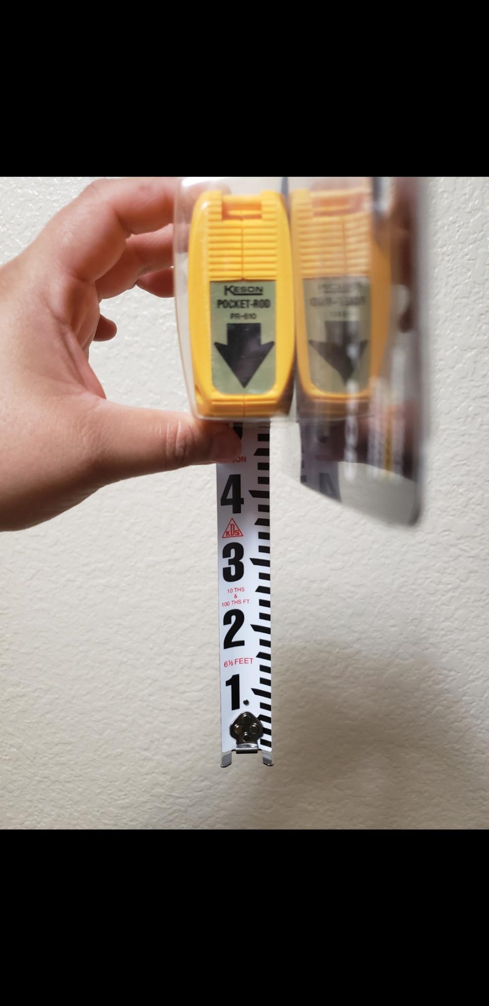 Keson PR610 Builder's Engineers Pocket Rod (Units: Foot & 10ths), 6-1/2-Foot customer photo 2