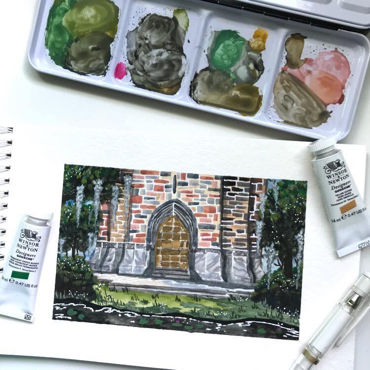 Winsor & Newton Designers' Gouache Introductory 10-Tube Paint Set, 14ml,Blue,green,ivory,white customer photo 1