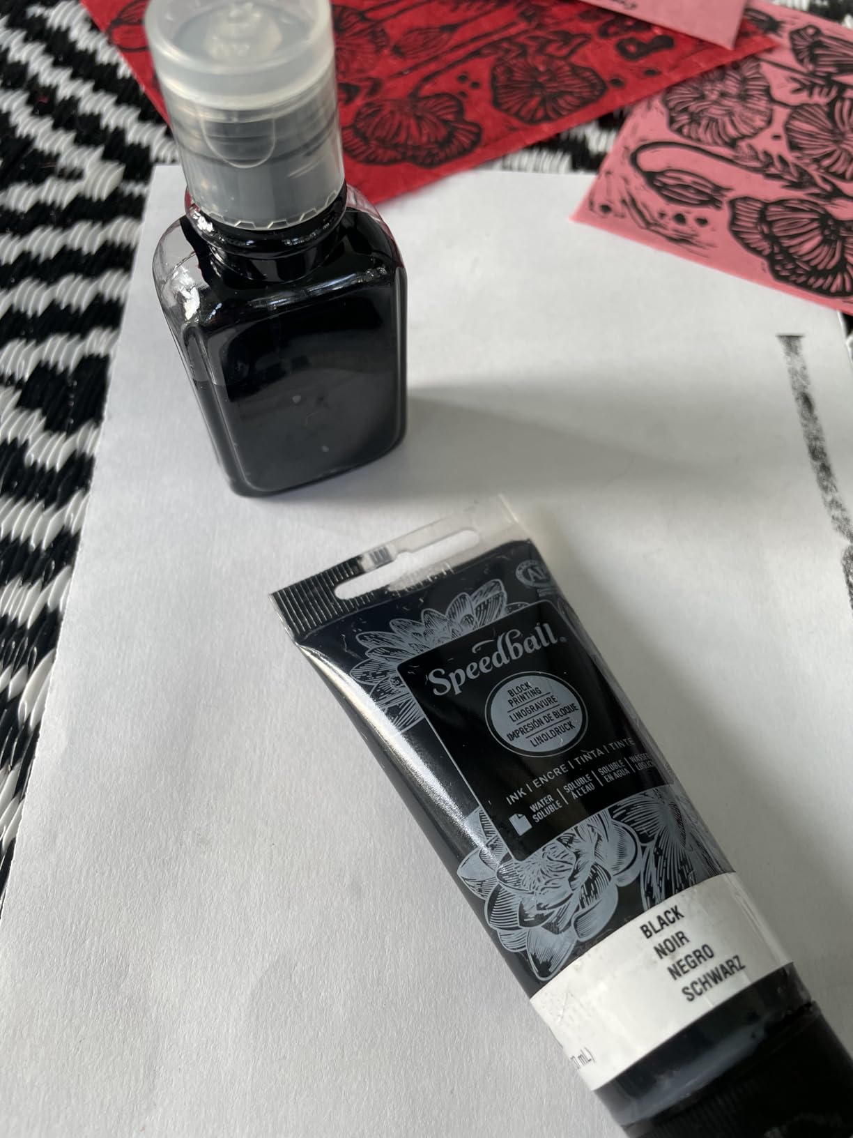 Speedball 3471 Super Value Block Printing Starter Kit - Includes Ink, Brayer, Lino Handle and Cutters, Speedy-Carve customer photo 1