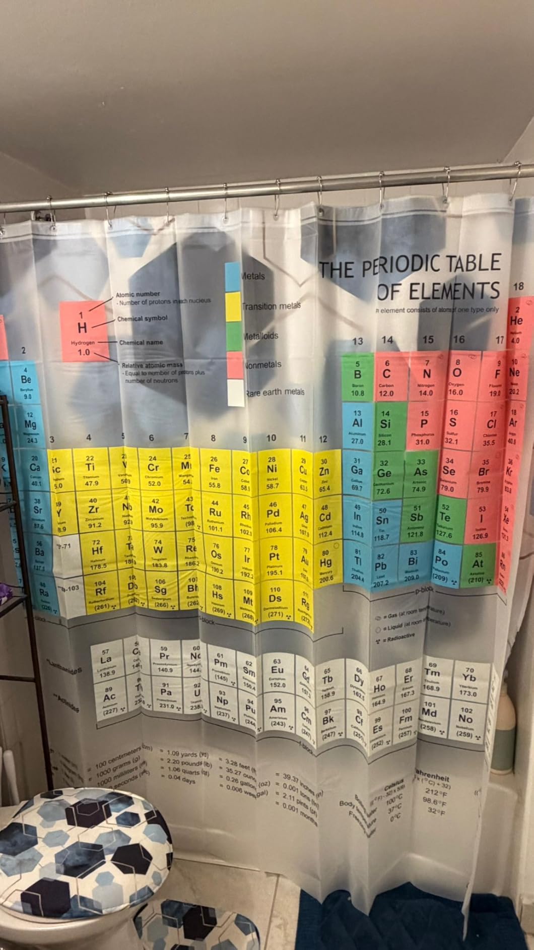 Periodic Table Shower Curtain (EVA Vinyl) - The Official Curtain on The Big Bang Theory customer photo 2