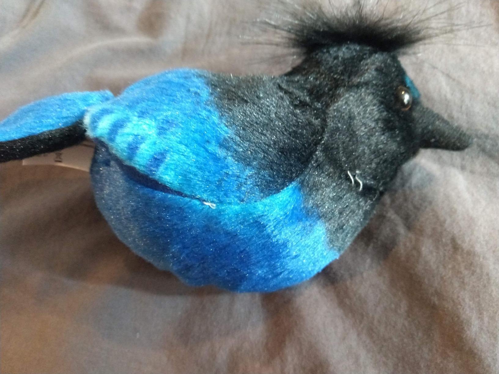 Wild Republic Audubon Birds Stellers Jay Stuffed Animal - 5.5