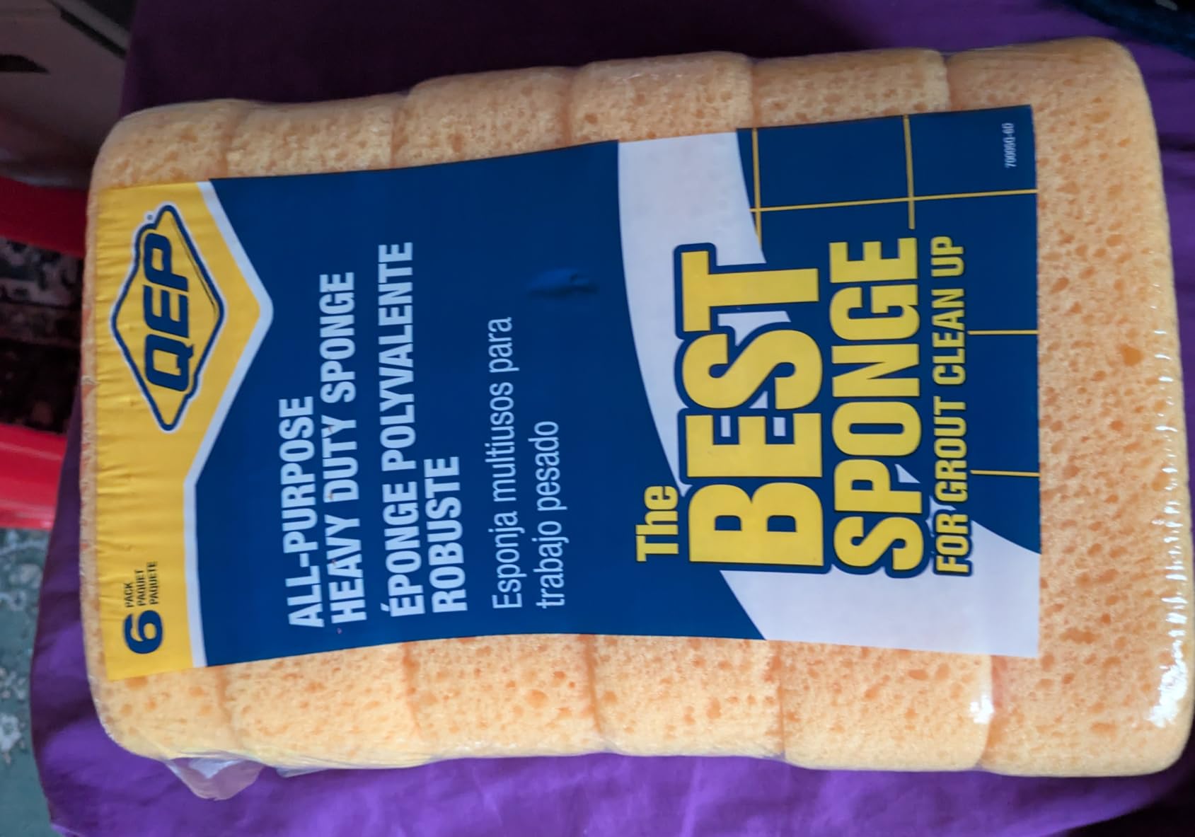 QEP 70005Q-6D 7.5 Inch x 5.5 Inch x 1.875 Inch Grouting, Cleaning and Washing Sponge, X-Large, 6-Pack customer photo 2