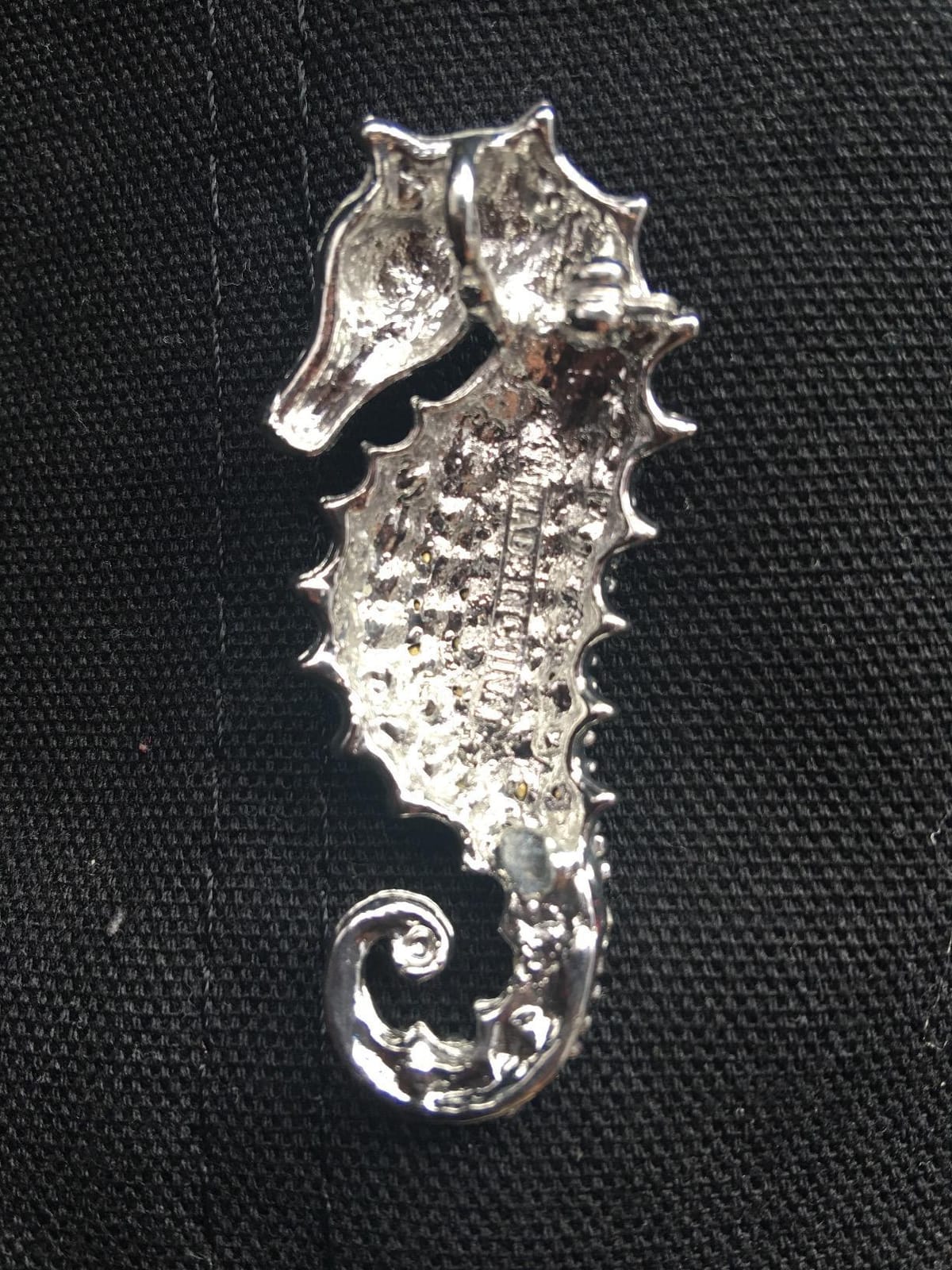 Alilang Aurora Borealis Crystal Rhinestone Seahorse Fish Convertible to Pendant Animal Brooch Pin customer photo 2