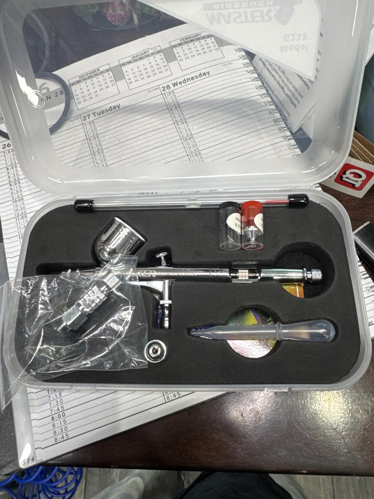 Master Airbrush G233 Performance Pro Airbrush Kit with 3 Nozzle Sets | 0.2, 0.3 & 0.5mm Needles, Fluid Tips & Air Caps, Gravity Dual Action - Air Brush Guns for Painting, Aerografo Body Art & Cake customer photo 1