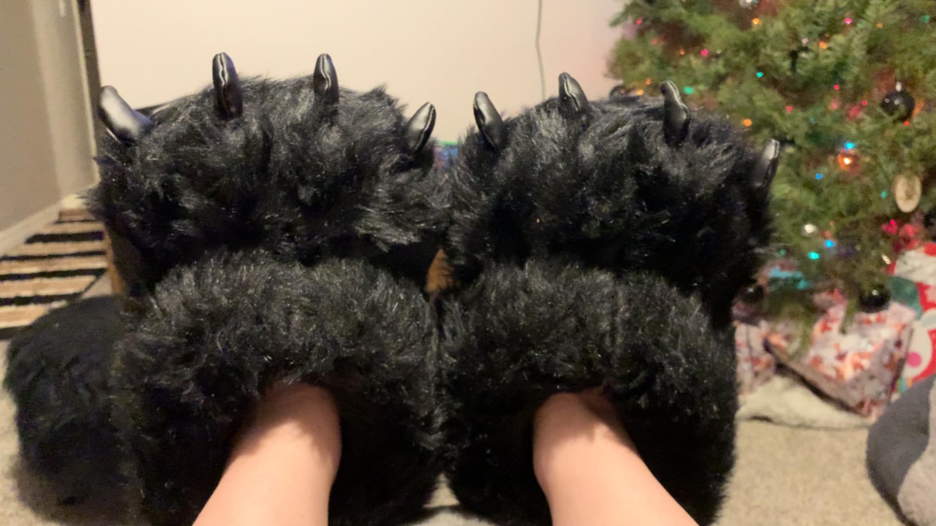 Happy Feet Animal Slippers for Adults and Kids, Cozy and Comfortable, Sturdy Rubber Soles, Thick 1-Inch Memory Foam Footbed, Non-Skid Bottoms, Plush Velvety Material Slippers, As Seen on Shark Tank customer photo 1