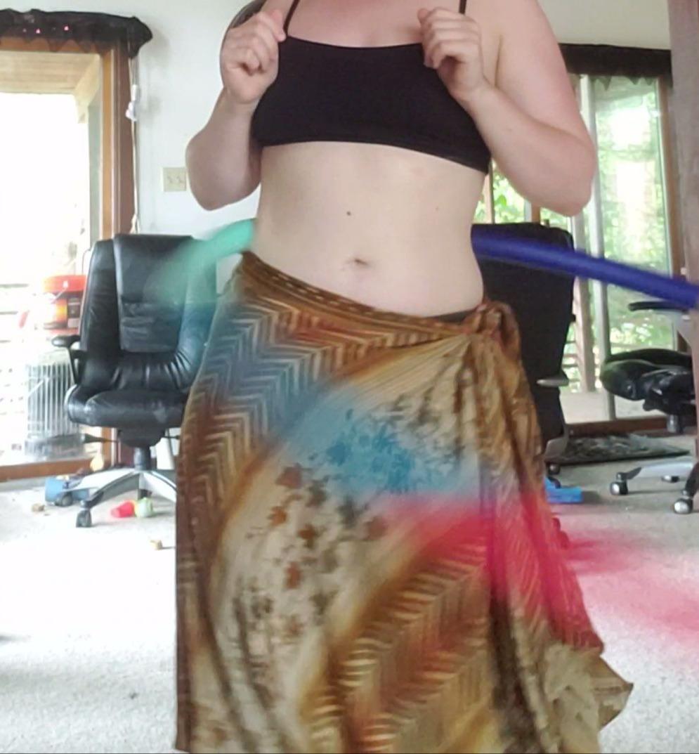 Weighted Hula Hoop, Trim Hoop 3lb, 4lb Large, Rainbow, Lose Belly Fat customer photo 1