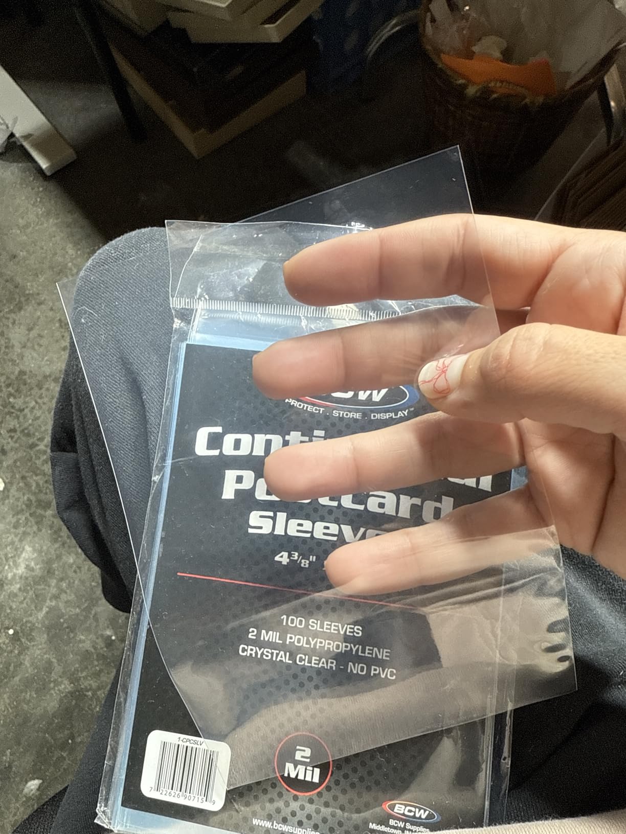 BCW Continental Postcard Sleeves, 4 3/8 x 6 1/4 Inches, Clear, 100 Count customer photo 1