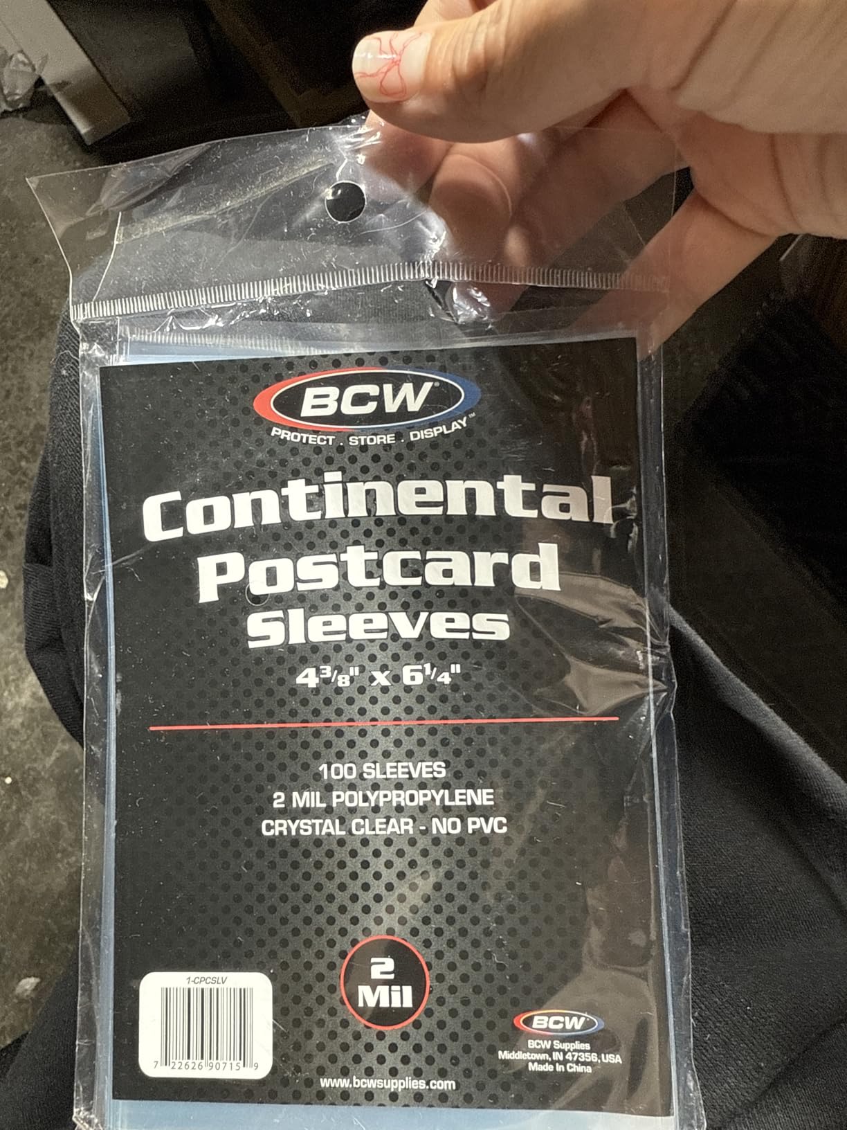 BCW Continental Postcard Sleeves, 4 3/8 x 6 1/4 Inches, Clear, 100 Count customer photo 2