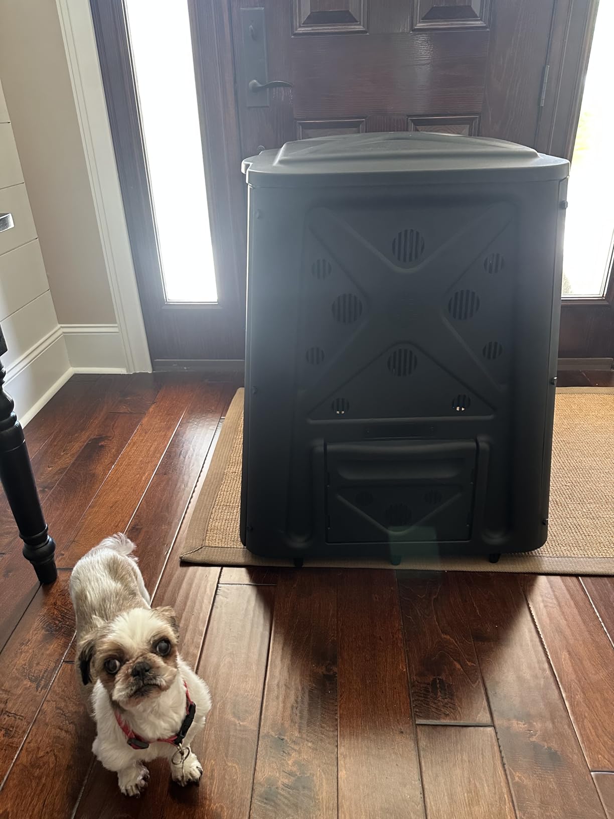 Redmon Outdoor Compost Bin with Lift Off Lid, 4-Door Access & Vent Holes, 65 Gallon, Black - Composting Bin Container for Kitchen Food Waste Recycling customer photo 2