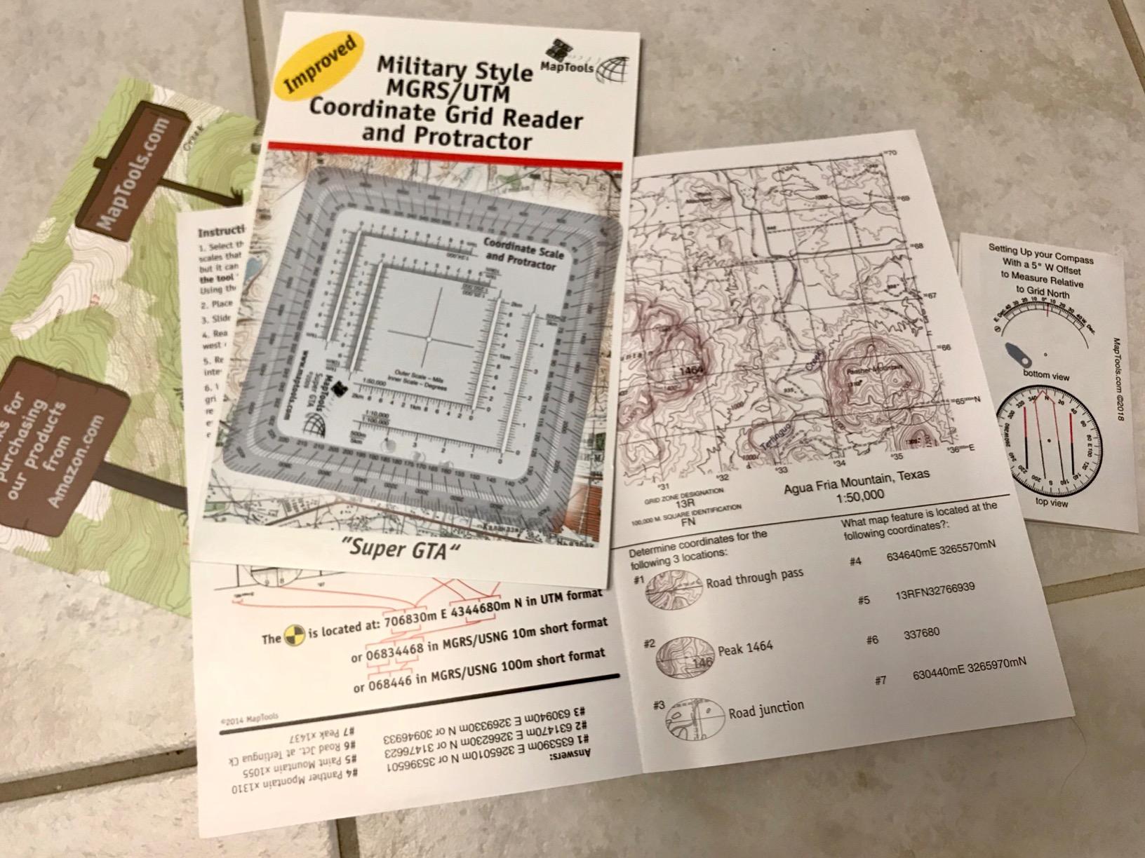 MapTools Improved Military Style MGRS/UTM Coordinate Grid Reader, and Protractor customer photo 1