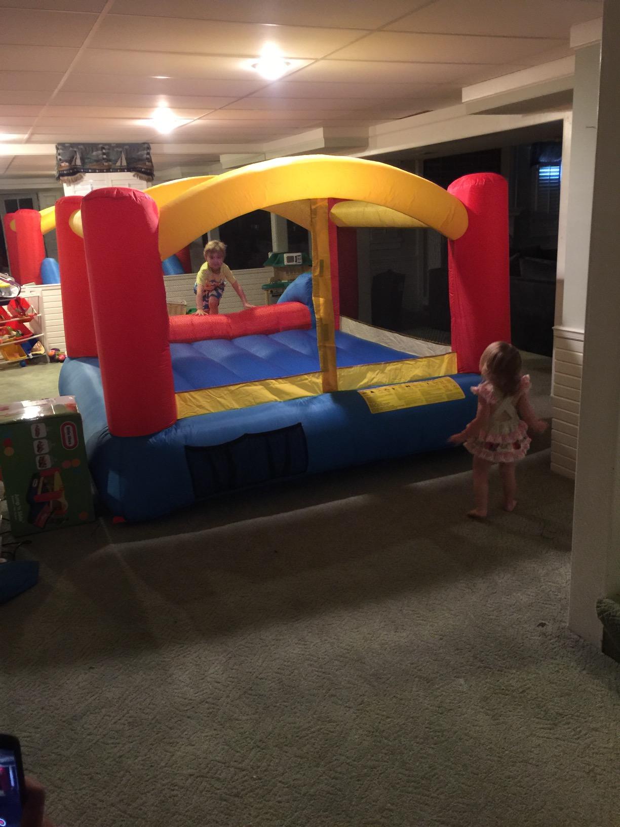 Little Tikes Jump 'n Slide Inflatable Bouncer Includes Heavy Duty Blower With GFCI, Stakes, Repair Patches, And Storage Bag, for Kids Ages 3-8 Years customer photo 1