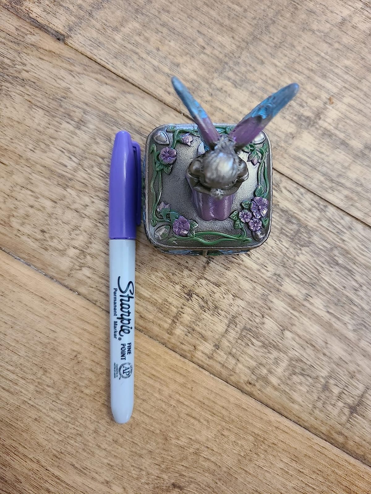 SUMMIT COLLECTION Art Nouveau Kneeling Fairy Jewelry Box with Dragonfly and Blooming Flower Decorations customer photo 1