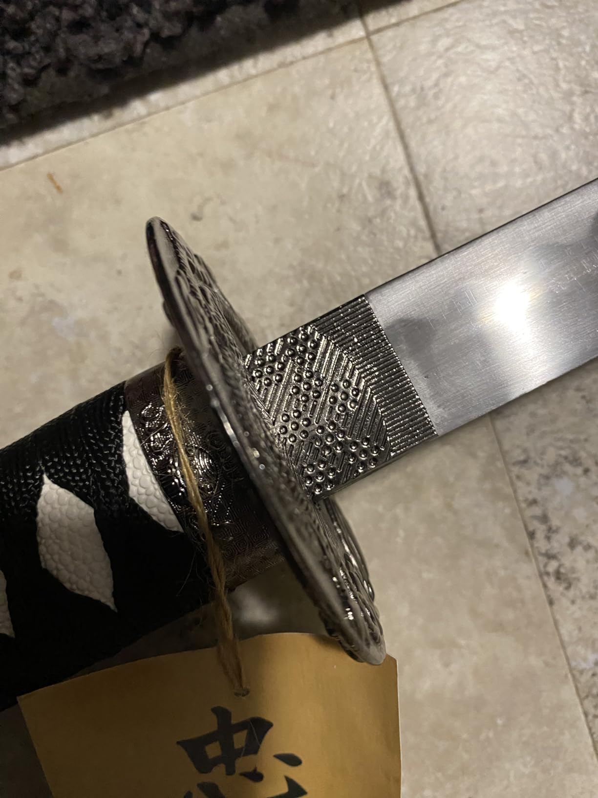 MASTER USA - Hand Carved Katana Sword with Samurai Bushido Code on Scabbard, 1045 Steel, 41.5 Inches Overall, Includes Display Stand customer photo 1