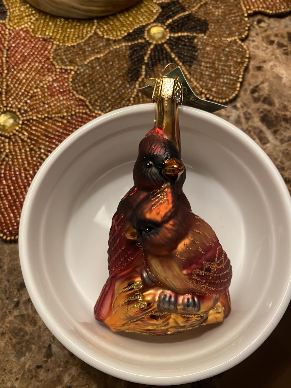 Old World Christmas Black-Capped Chickadee Glass Blown Ornament for Christmas Tree, Handcrafted Holiday Decoration, Bird Watcher Collection customer photo 2