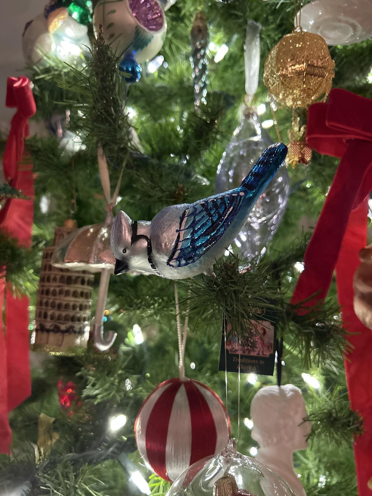 Old World Christmas Nuthatch Glass Blown Ornament for Christmas Tree, Handcrafted Holiday Decoration, Clip - Bird Watcher Clip Collection customer photo 2