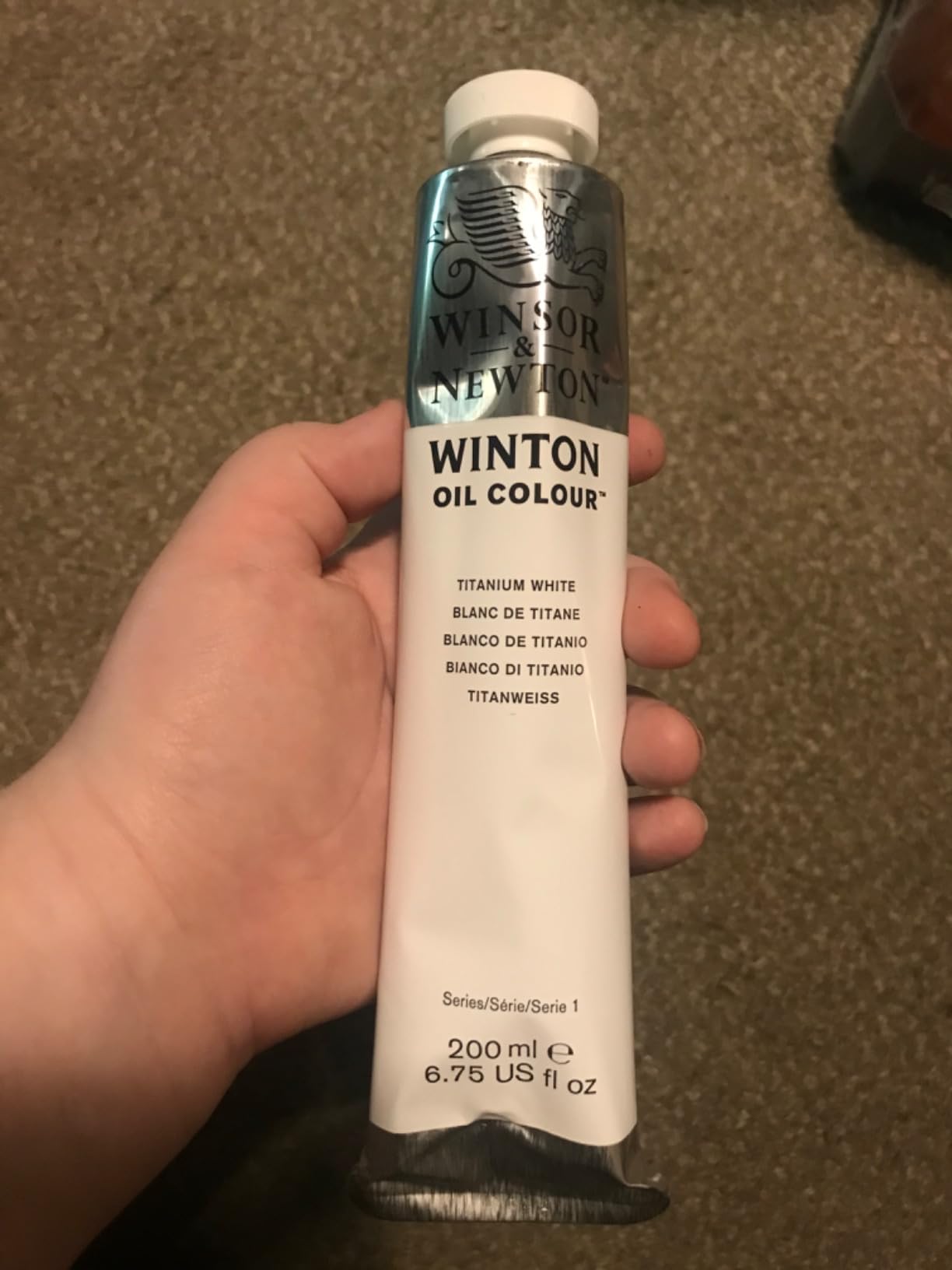 Winsor & Newton Winton Oil Color, 200ml Tube, Titanium White customer photo 1