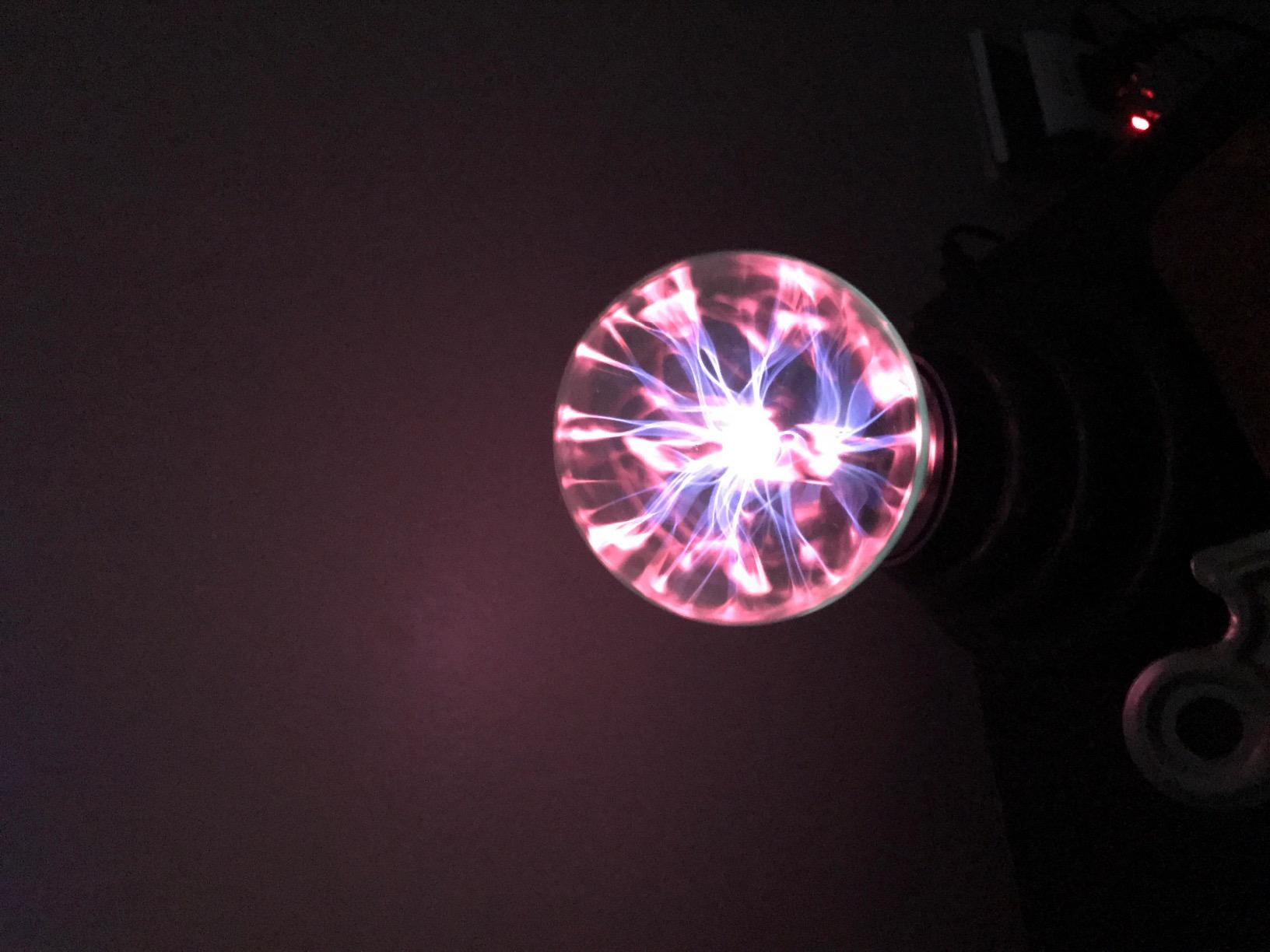 RioRand 3-Inch Plasma Ball Lamp Light Touch Sensitive Nebula Sphere Globe Novelty Toy - USB or Battery Powered customer photo 2