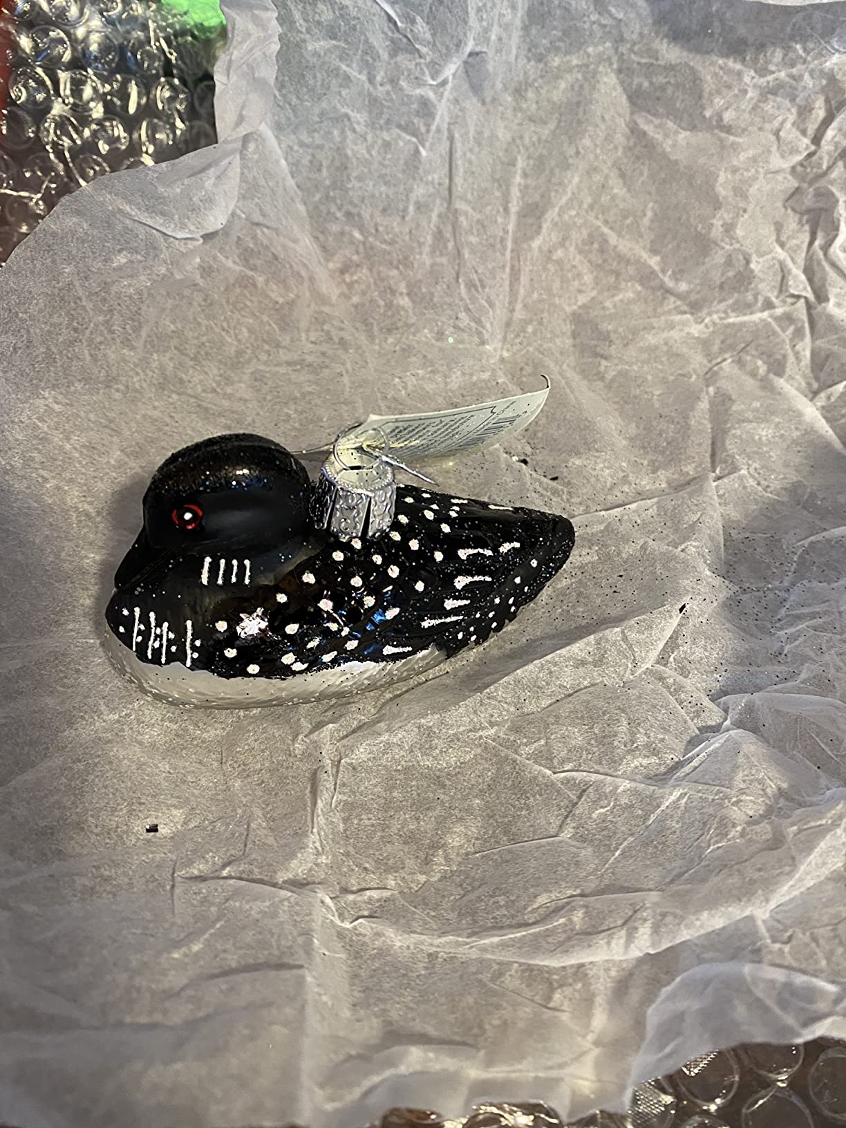 Old World Christmas Loon Glass Blown Ornament for Christmas Tree, Handcrafted Holiday Decoration, Bird Watcher Collection customer photo 1