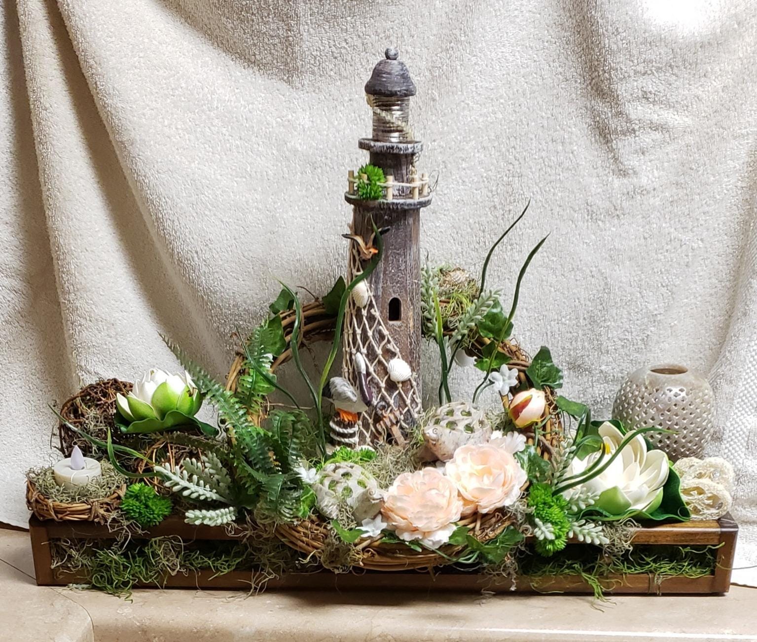Puzzled COTA Global Brown Wooden Lighthouse Decor - 14.25 Inches customer photo 1