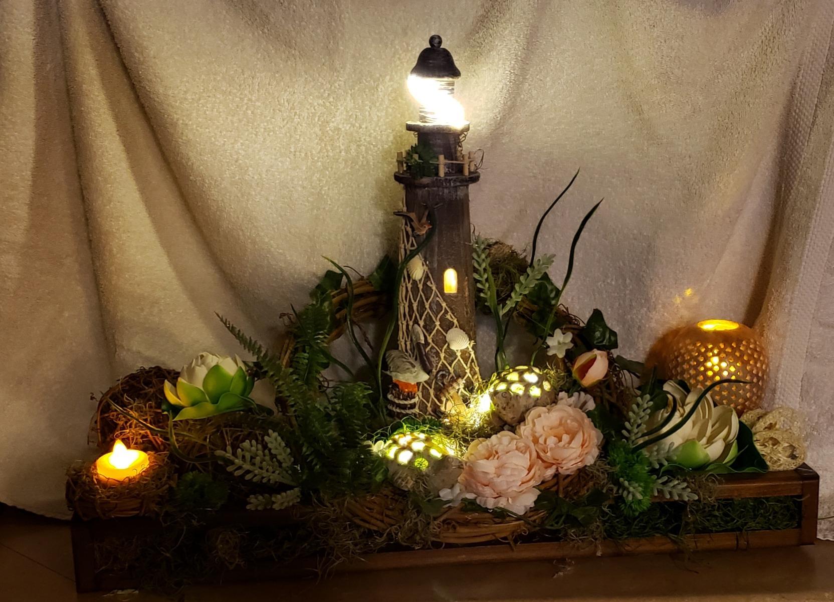Puzzled COTA Global Brown Wooden Lighthouse Decor - 14.25 Inches customer photo 2