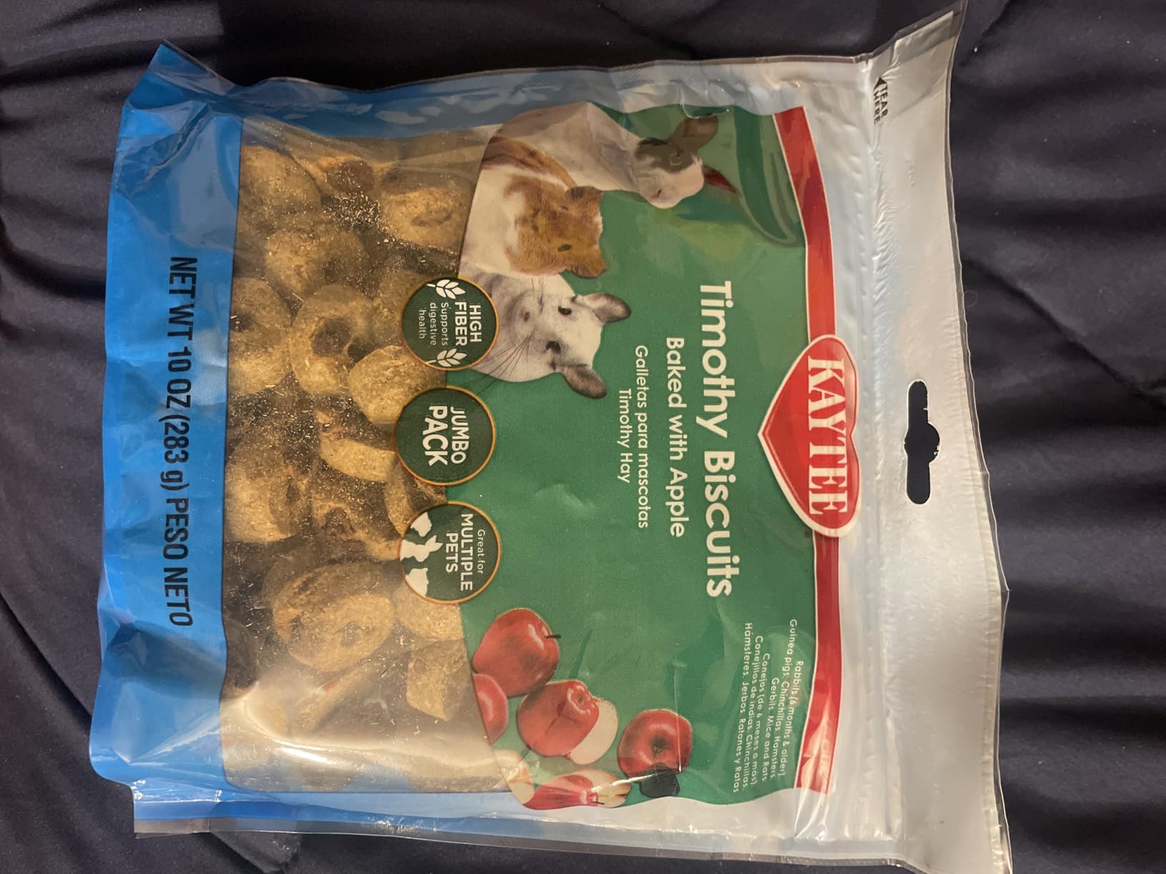 Kaytee Timothy Biscuits, Timothy Hay Bunny Treats for Rabbits, 4 Oz | Digestive support with Real Carrots, Natural Chewing Treats for Guinea Pigs, Hamsters, Chinchillas customer photo 2