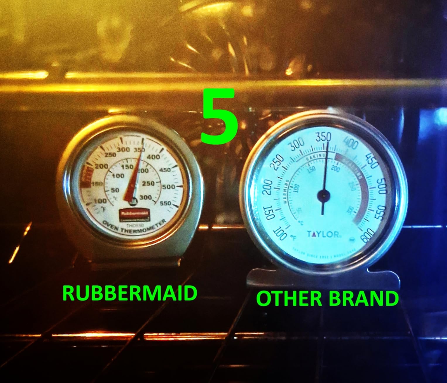 Rubbermaid Commercial Products Stainless Steel Monitoring Thermometer, Safe for Inside Oven/Grill/Smoker, 60-580°F Range, Easy to Read Food Thermometer For Food Resturant/Home Cooking customer photo 1