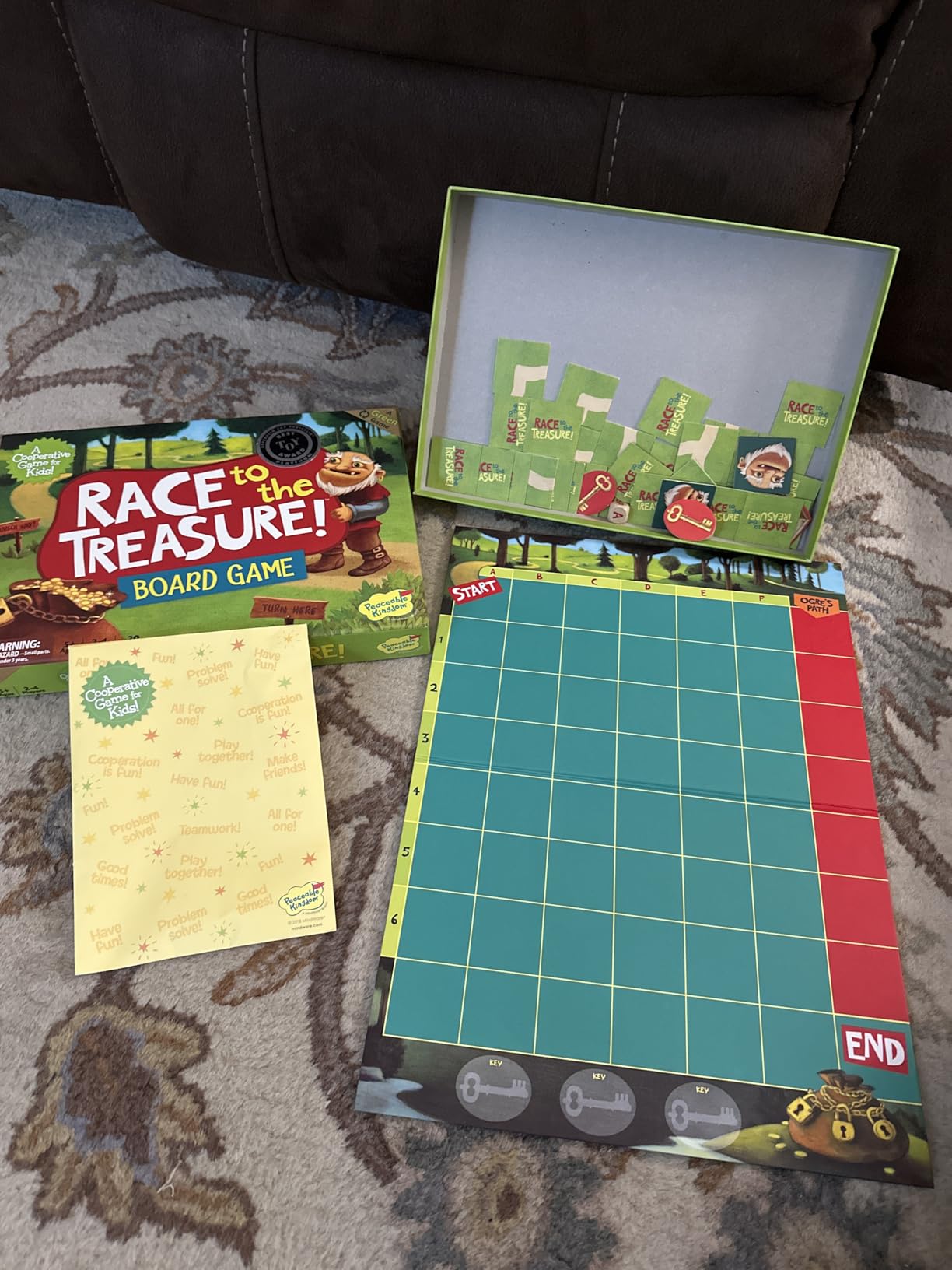 Peaceable Kingdom Race to the Treasure! Cooperative Path Building Game for 2 to 4 Kids Ages 5+ customer photo 2