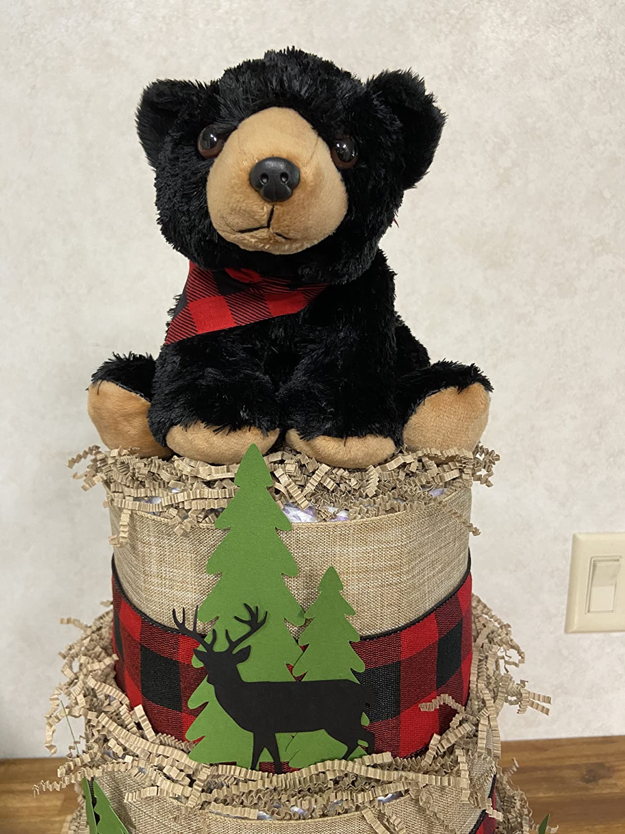 Wild Republic Black Bear Plush, Stuffed Animal, Plush Toy, Gifts for Kids, Cuddlekins 8, Multi, 8
