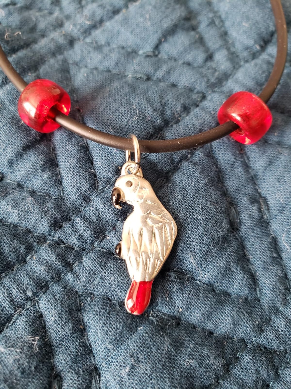 Pewter and Enamel Parrot Necklaces for Women Handcrafted in the USA Jewelry Gifts for Parrot Lovers customer photo 1