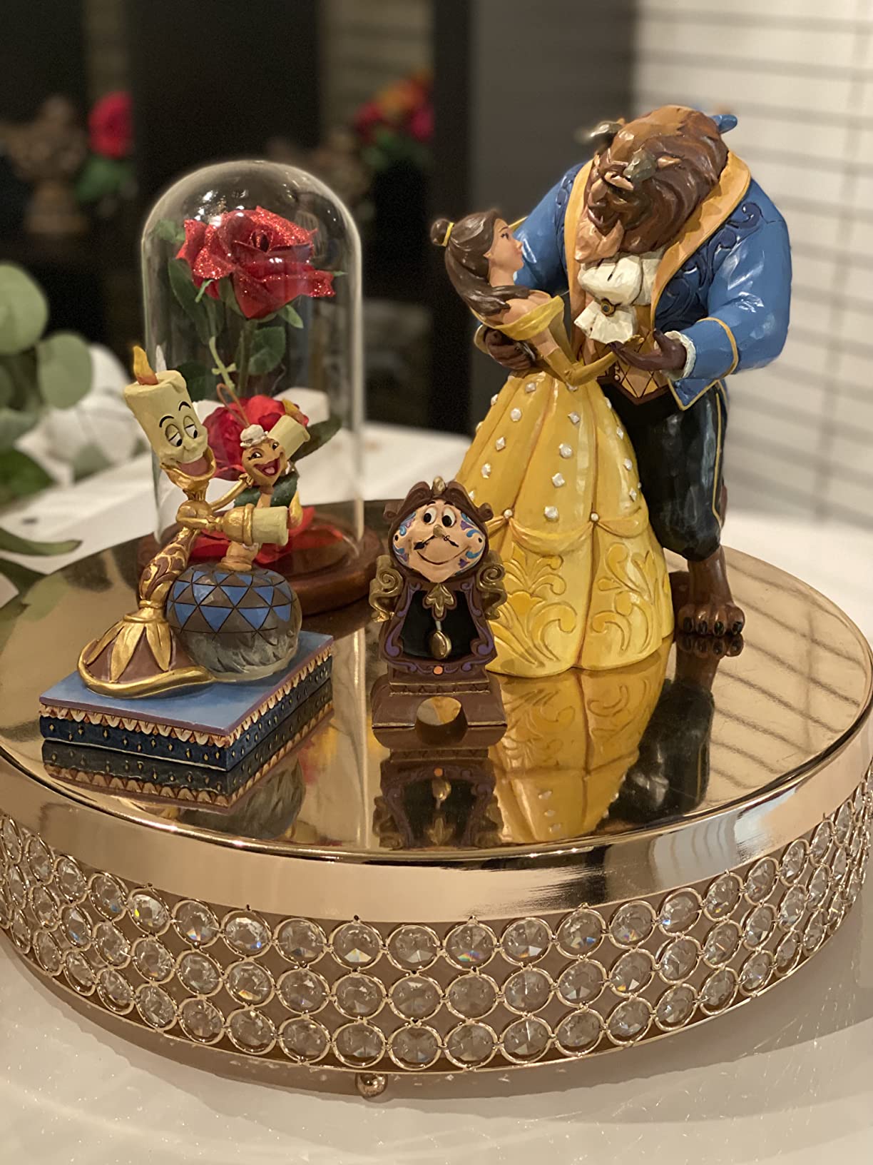 Disney Traditions by Jim Shore Beauty and the Beast Carved by Heart Stone Resin Figurine, 7.75” customer photo 2